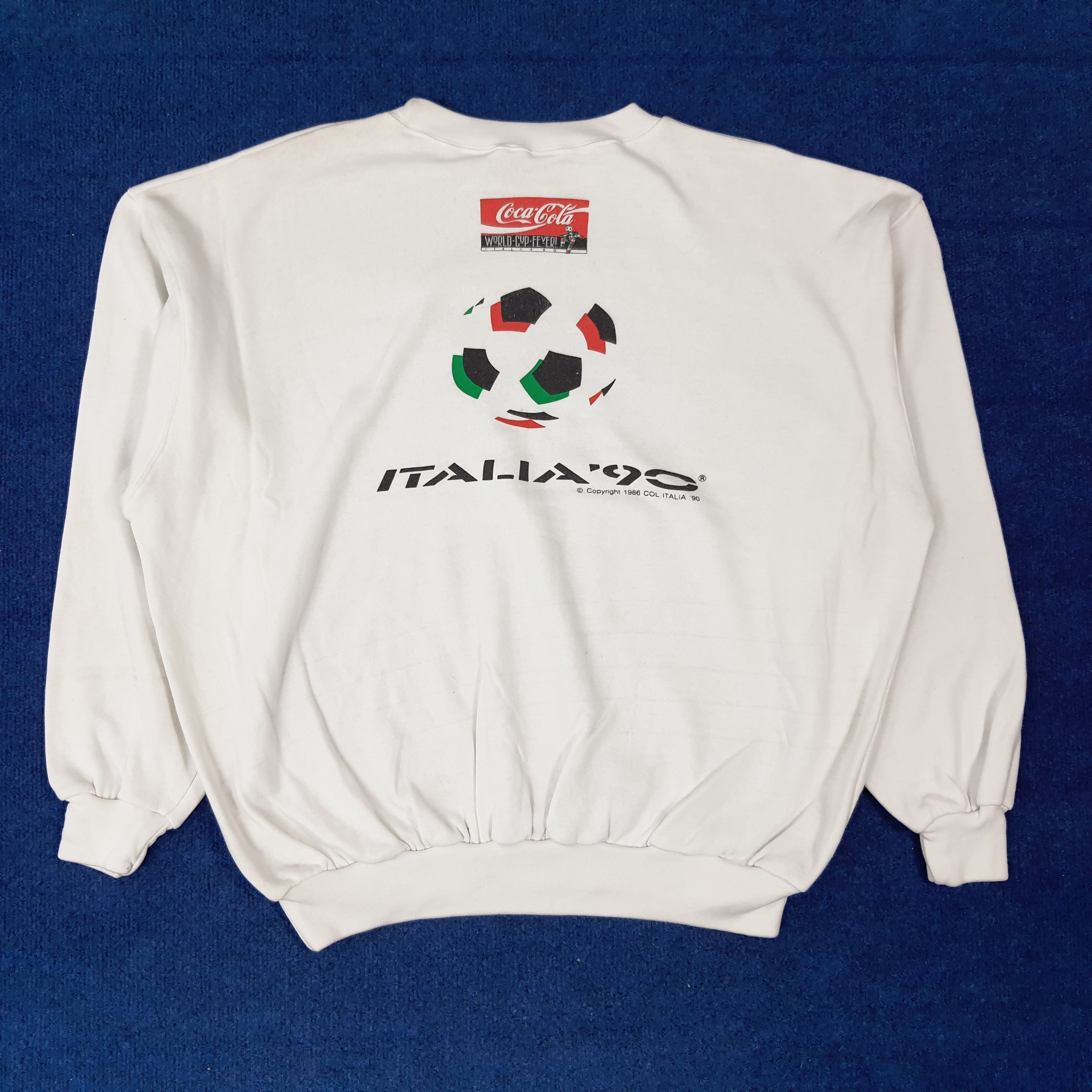 Coca Cola Vintage Coca Cola Italia'90 World Cup Sweatshirt C270N15 Size US XL / EU 56 / 4 - 4 Thumbnail