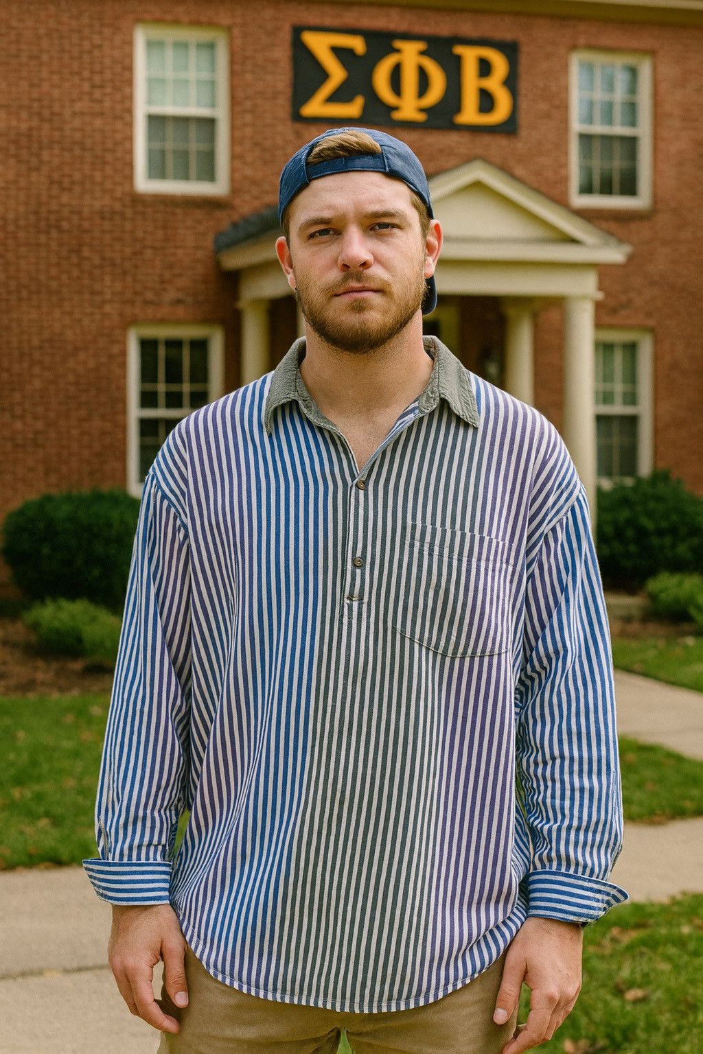 PB & Co. Men’s 90’s Striped Rugby Shirt Sz M 1/2 Zip preppy
