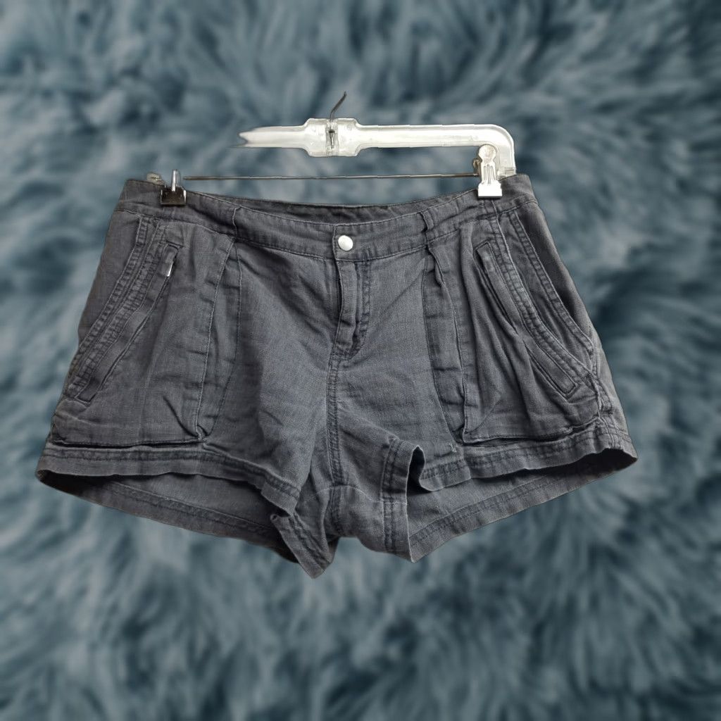 Converse Converse Shorts One Star Women's Size 6 Gray Linen Cotton Shorts Boyfriend fit Summer Womens Size 28" / US 6 / IT 42 - 1 Thumbnail