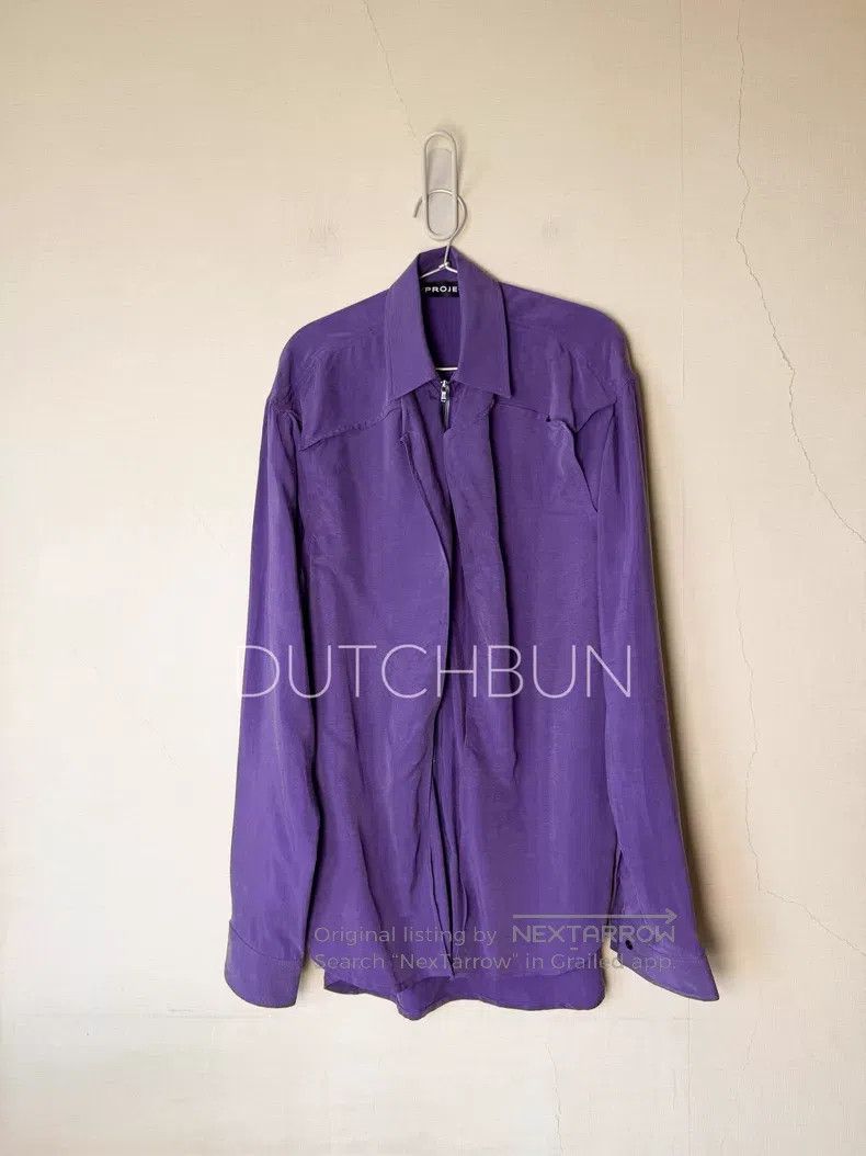 Y/Project Y/Project State Present Purple Zip-Up Shirt Size XXS / US 00 / IT 34 - 2 Thumbnail