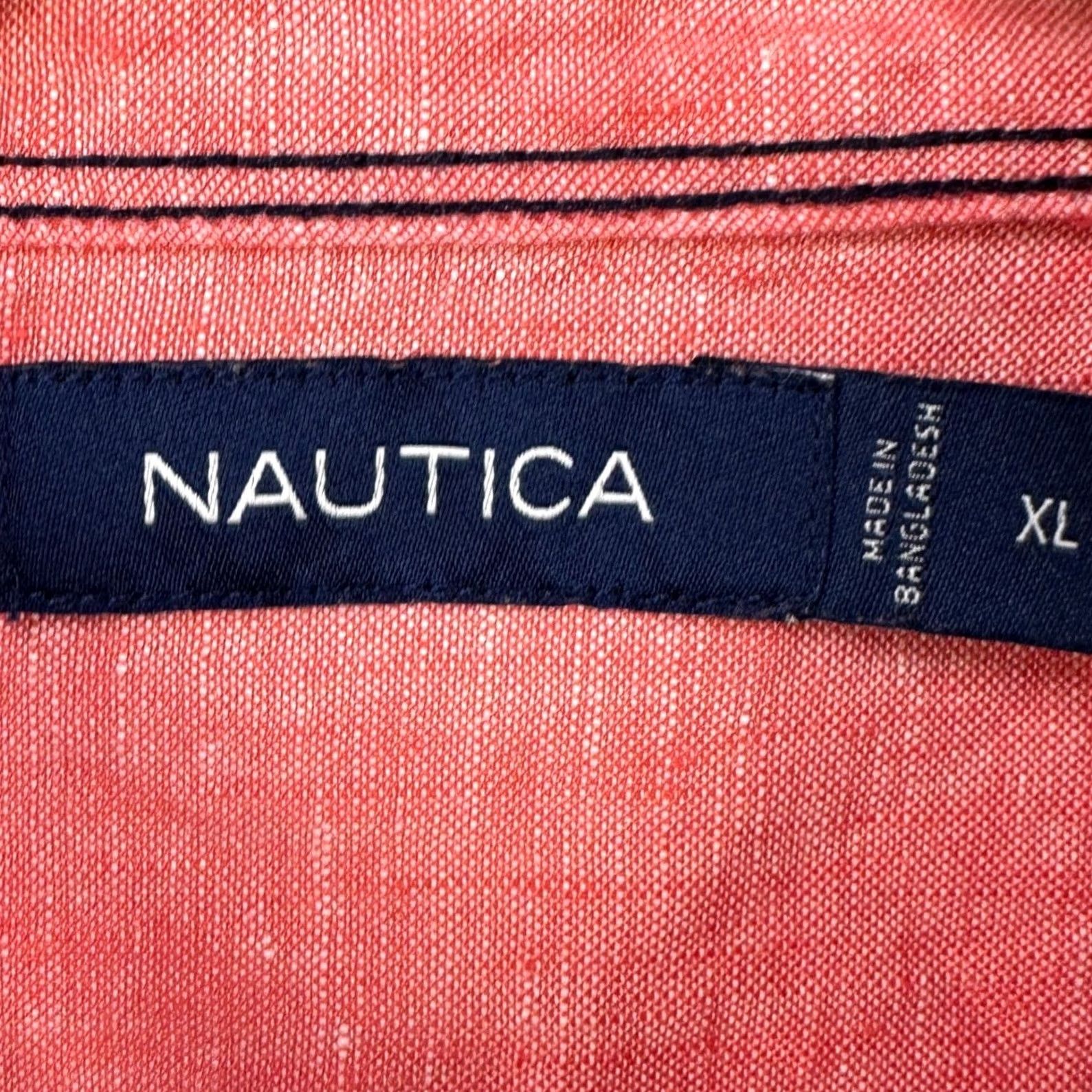 Nautica Nautica Linen Shirt Button Up Mens XL Pink Long Sleeve Casual Outdoor Comfort Button-Up Shirt Mens XL Pink Linen Breathing Preppy Size US XL / EU 56 / 4 - 4 Thumbnail