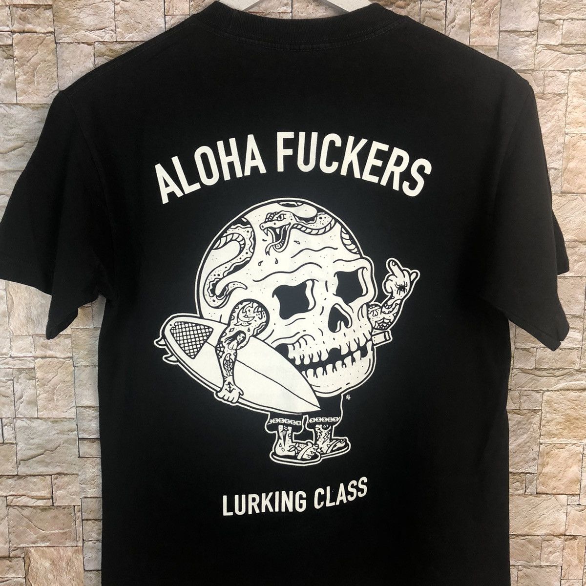 Lurking Class Lurking Class Aloha Fucker skull Black Tshirt #A69 Size US S / EU 44-46 / 1 - 2 Thumbnail