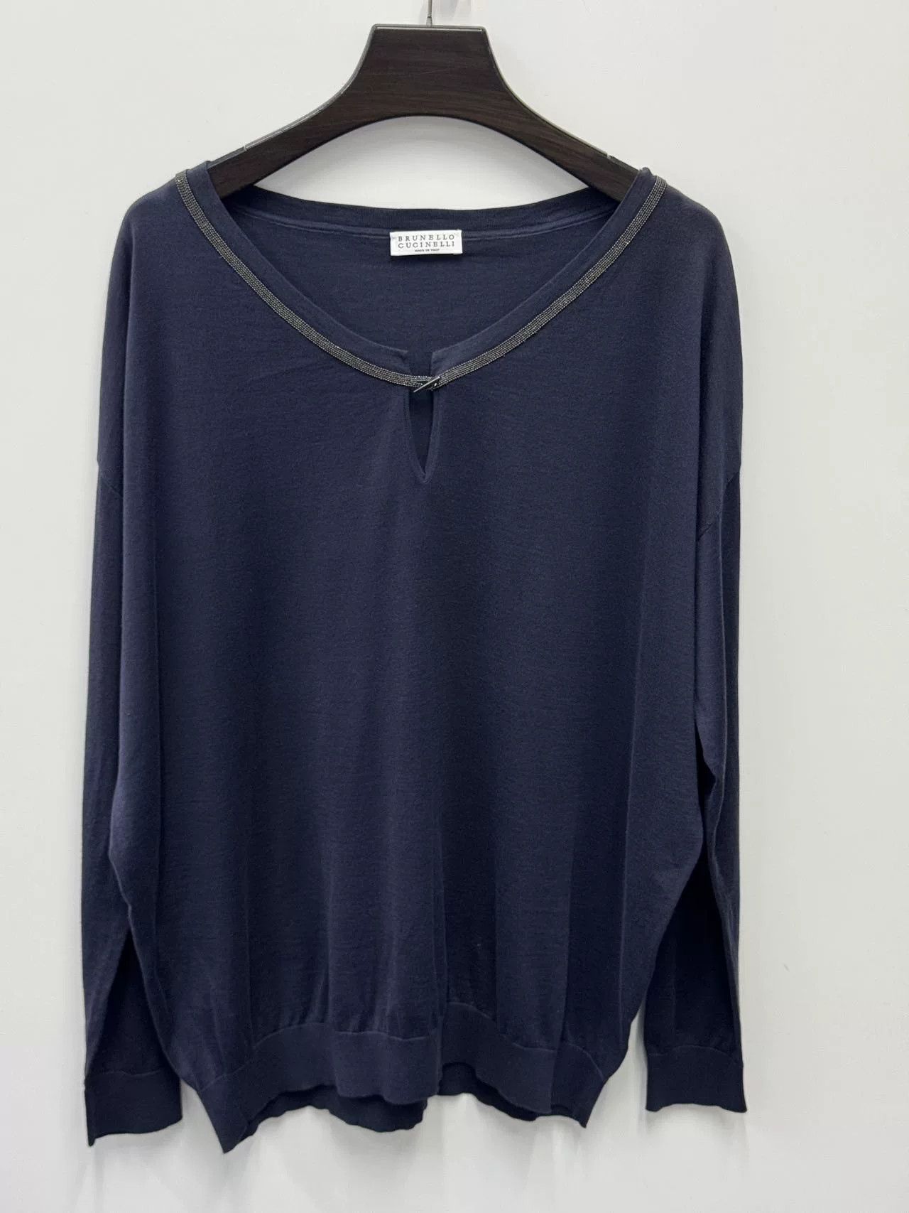 Brunello Cucinelli Brunello Cucinelli Black Knit Sweater Size L / US 10 / IT 46 - 1 Thumbnail
