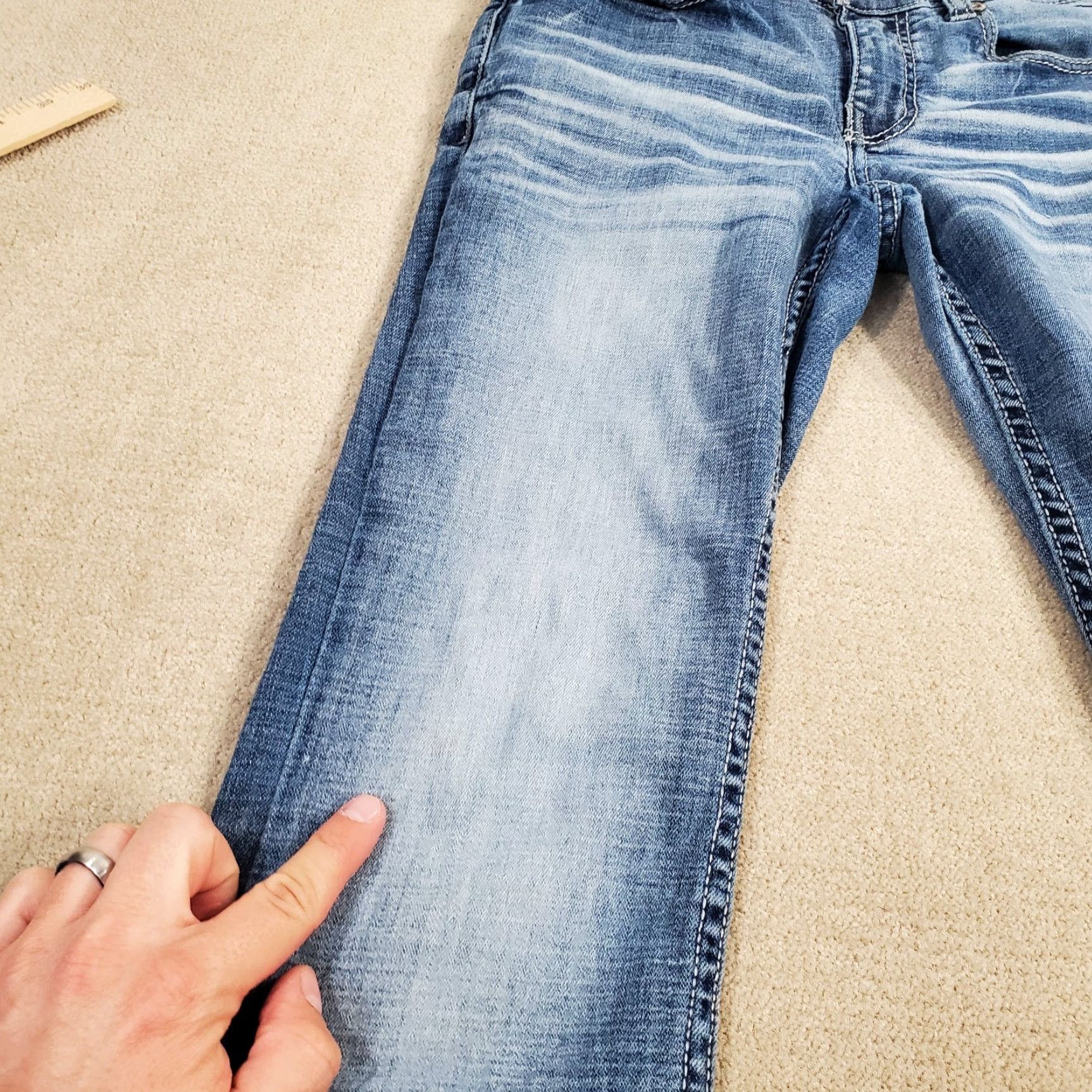 Vintage BKE Jeans Mens 28x32 Blue Alec Skinny Buckle Stretch Faded Medium Wash Denim Mens Size US 28 / EU 44 - 3 Thumbnail