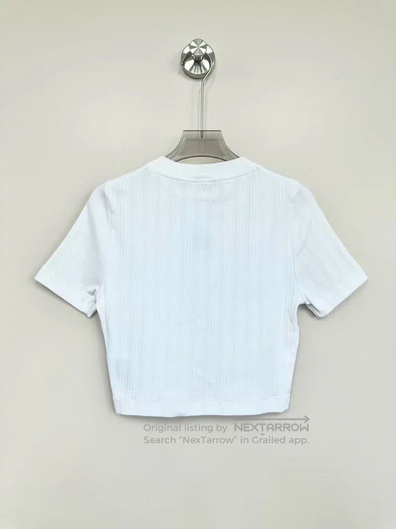 Loewe Loewe White Embroidered Logo Knit Short Sleeve Size L / US 10 / IT 46 - 2 Thumbnail