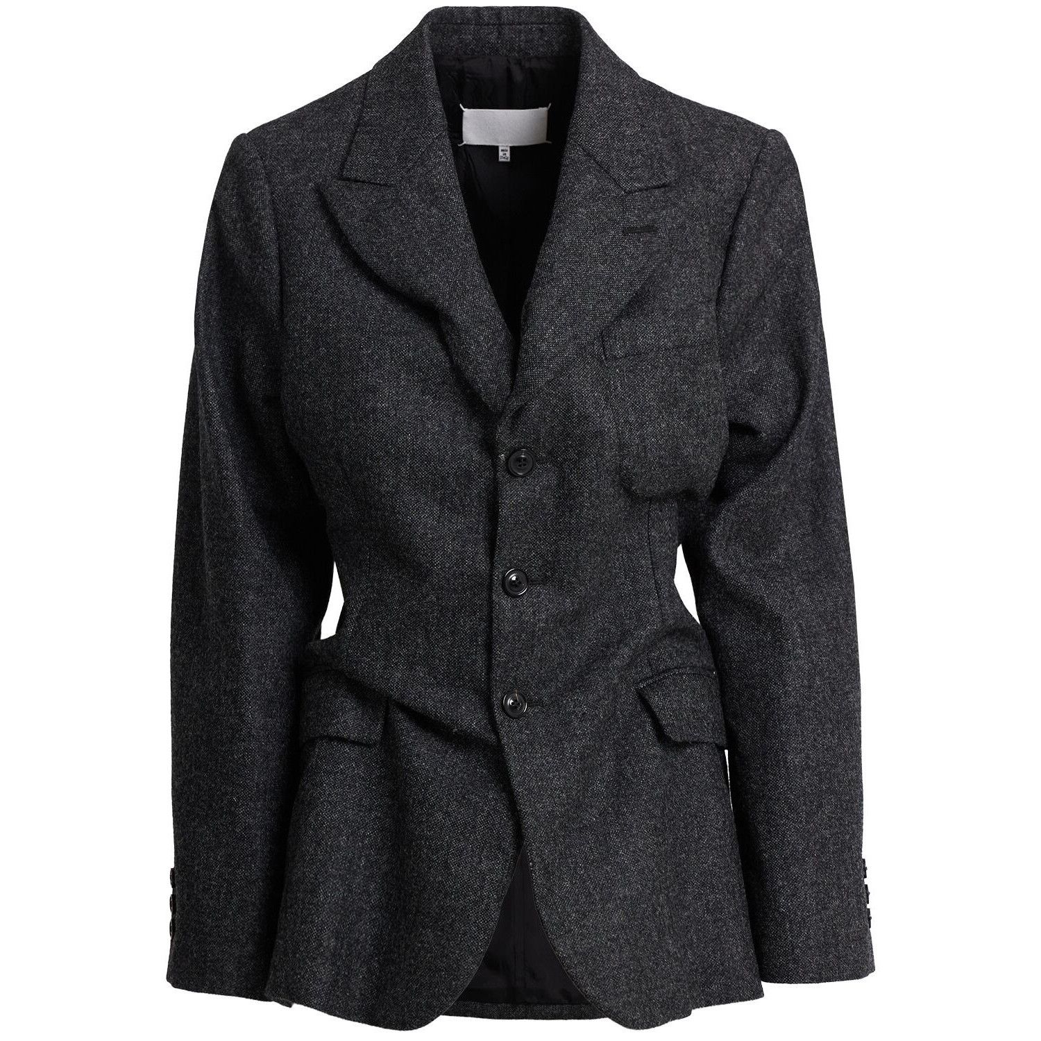 MAISON MARGIELA Women's Dark Gray Wool Blazer Jacket New (Wo