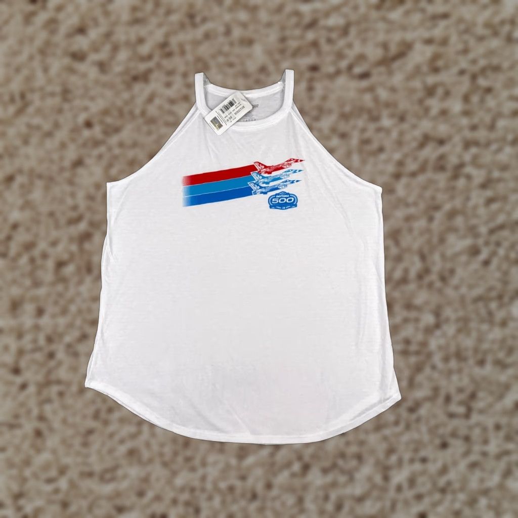 NASCAR Nascar Tank Women 2XL White Shirt Thunderbirds F-16 Daytona 500 Cotton Size XXL / US 16-18 / IT 52-54 - 1 Thumbnail