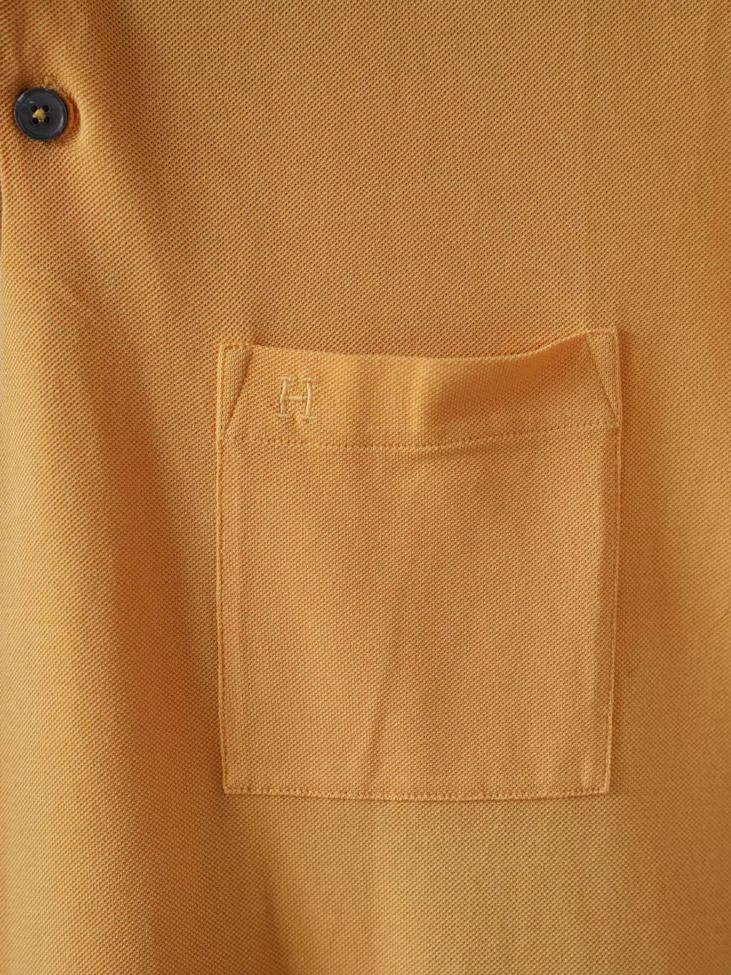 Hermes Men's Hermes Mango Yellow Cotton Polo M Mint Size US M / EU 48-50 / 2 - 6 Thumbnail