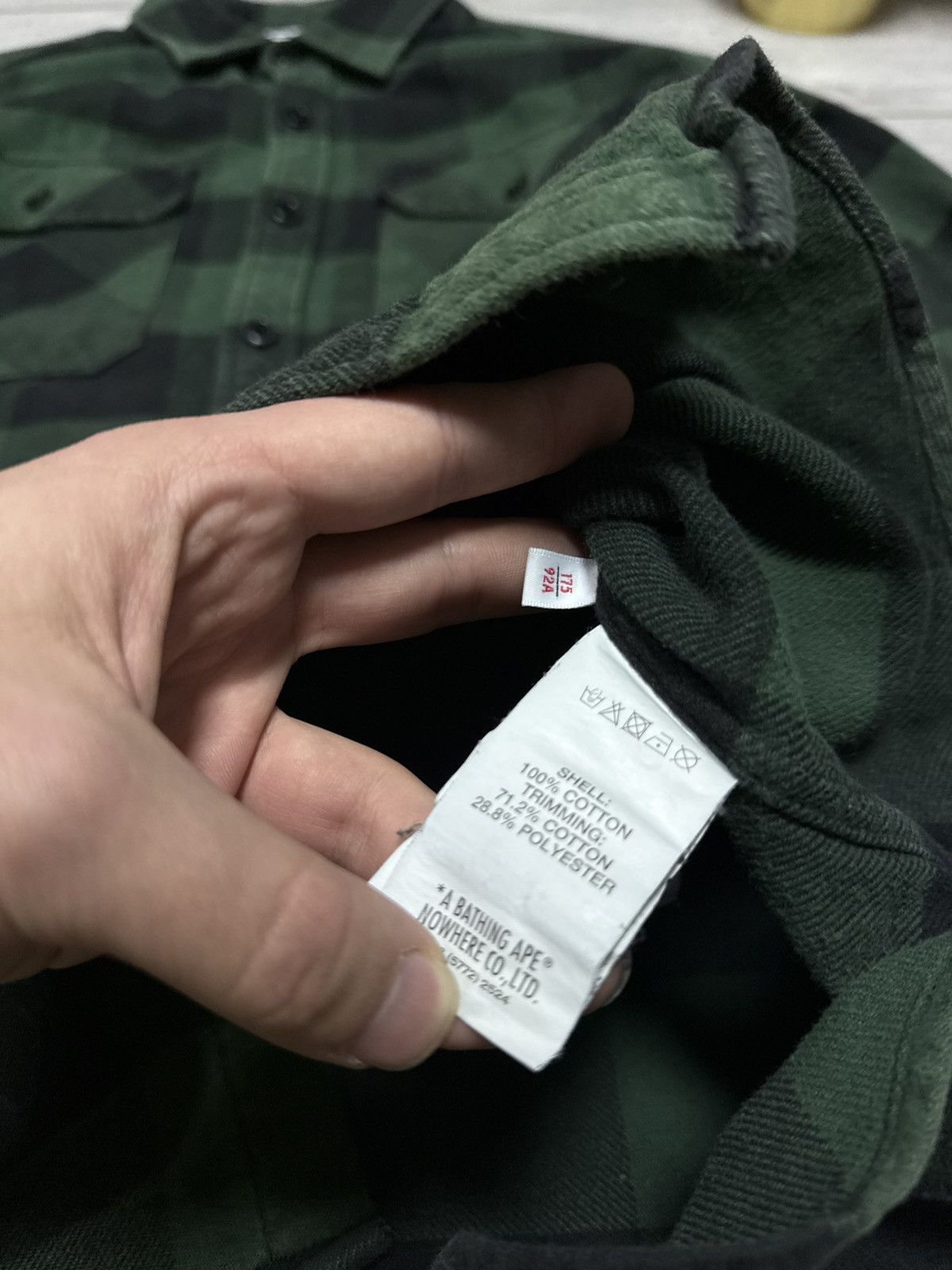 Aape Aape Bape check shirt plaid overshot spell out big logo Size US M / EU 48-50 / 2 - 7 Thumbnail