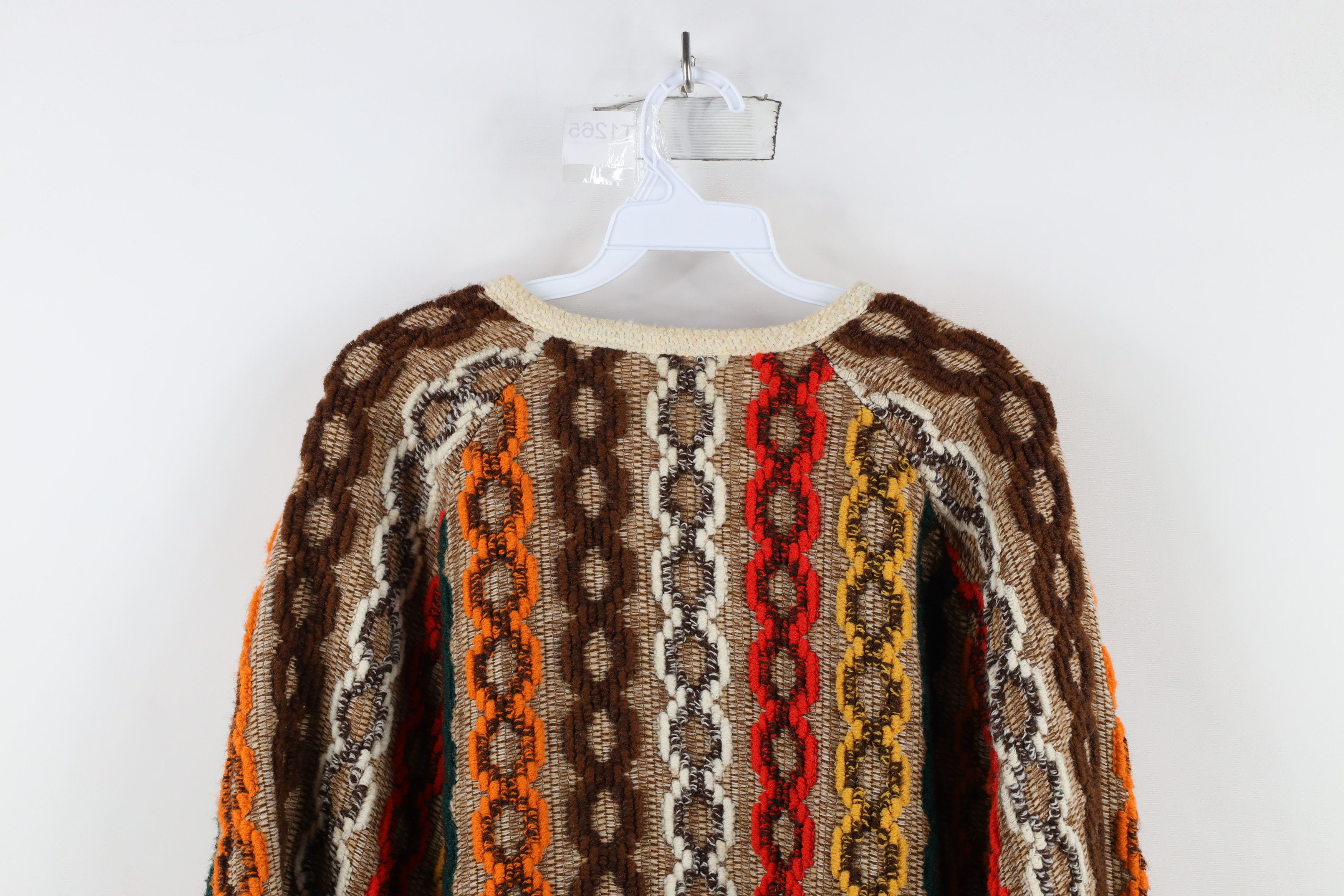 Vintage Vintage 60s 70s Mid Century Modern Sweater Cape Cardigan Size ONE SIZE - 13 Thumbnail