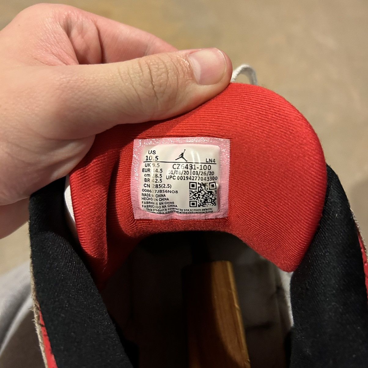 Jordan Brand × Nike Air Jordan 3 Retro SE Fire Red Denim 2020 US 10.5 Size US 10.5 / EU 43-44 - 9 Thumbnail