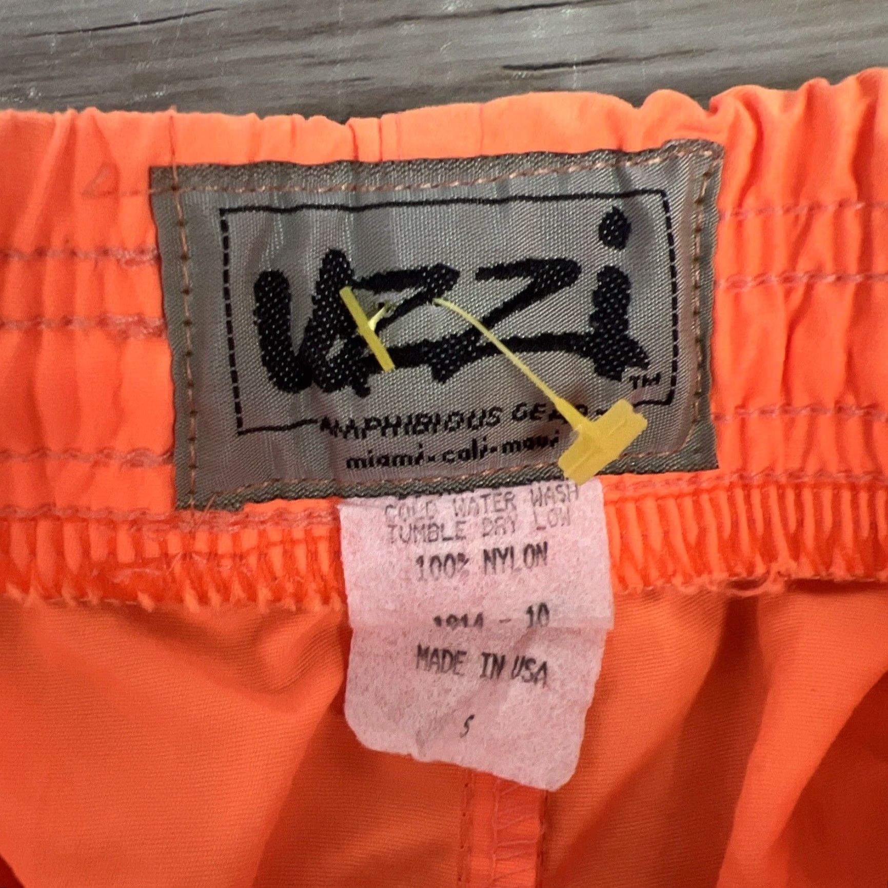 FUZZI VINTAGE Uzzi Neon Orange Nylon Breakdance Jogger Pants Mens Size S 1980s 90s 90s Dance Activewear Orange Mens Size US 29 - 5 Thumbnail