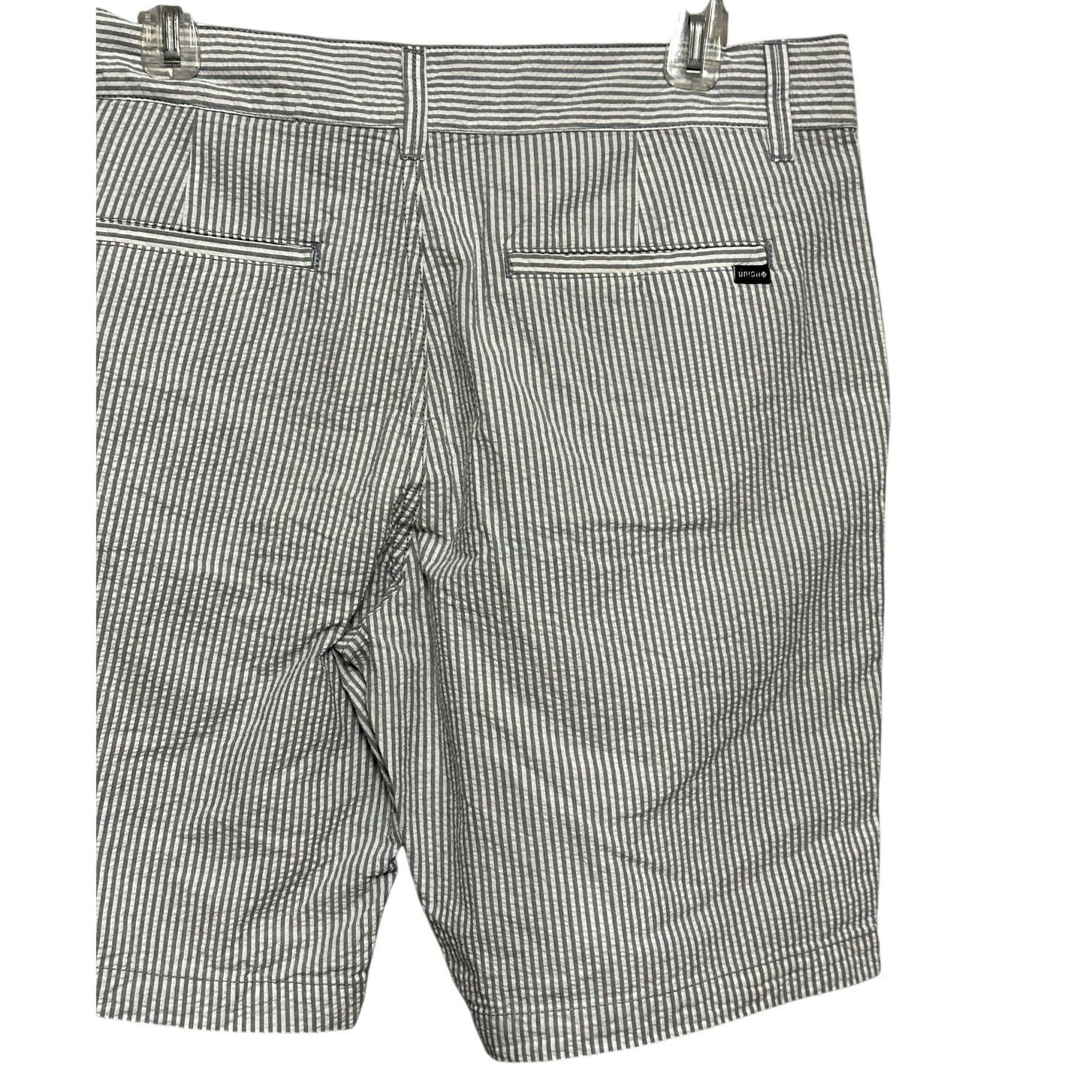 Other Union Chino Shorts Striped Seersucker Gray/White 34R NWT Size US 34 / EU 50 - 7 Thumbnail