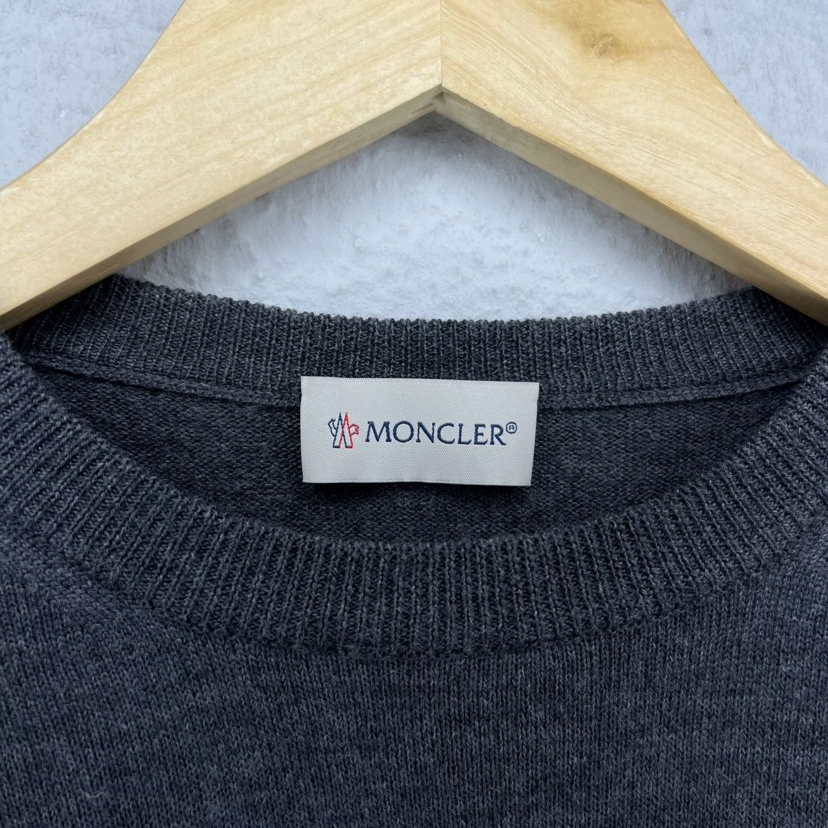 Moncler Moncler Maglione Tricot Girocollo 3M Patch Logo Wool Sweater Size US M / EU 48-50 / 2 - 6 Thumbnail
