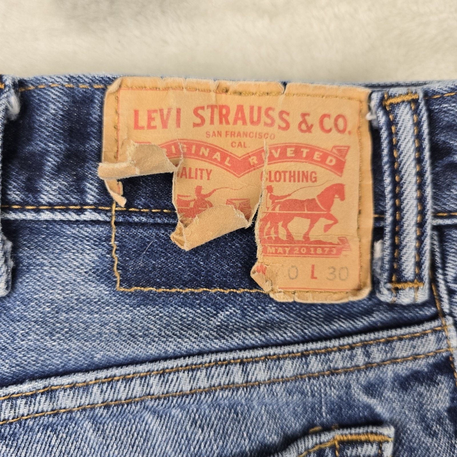 Levi's Levis 505 Jeans 40x30 Faded Whiskers Baggy Y2K Distressed Size US 40 / EU 56 - 10 Thumbnail