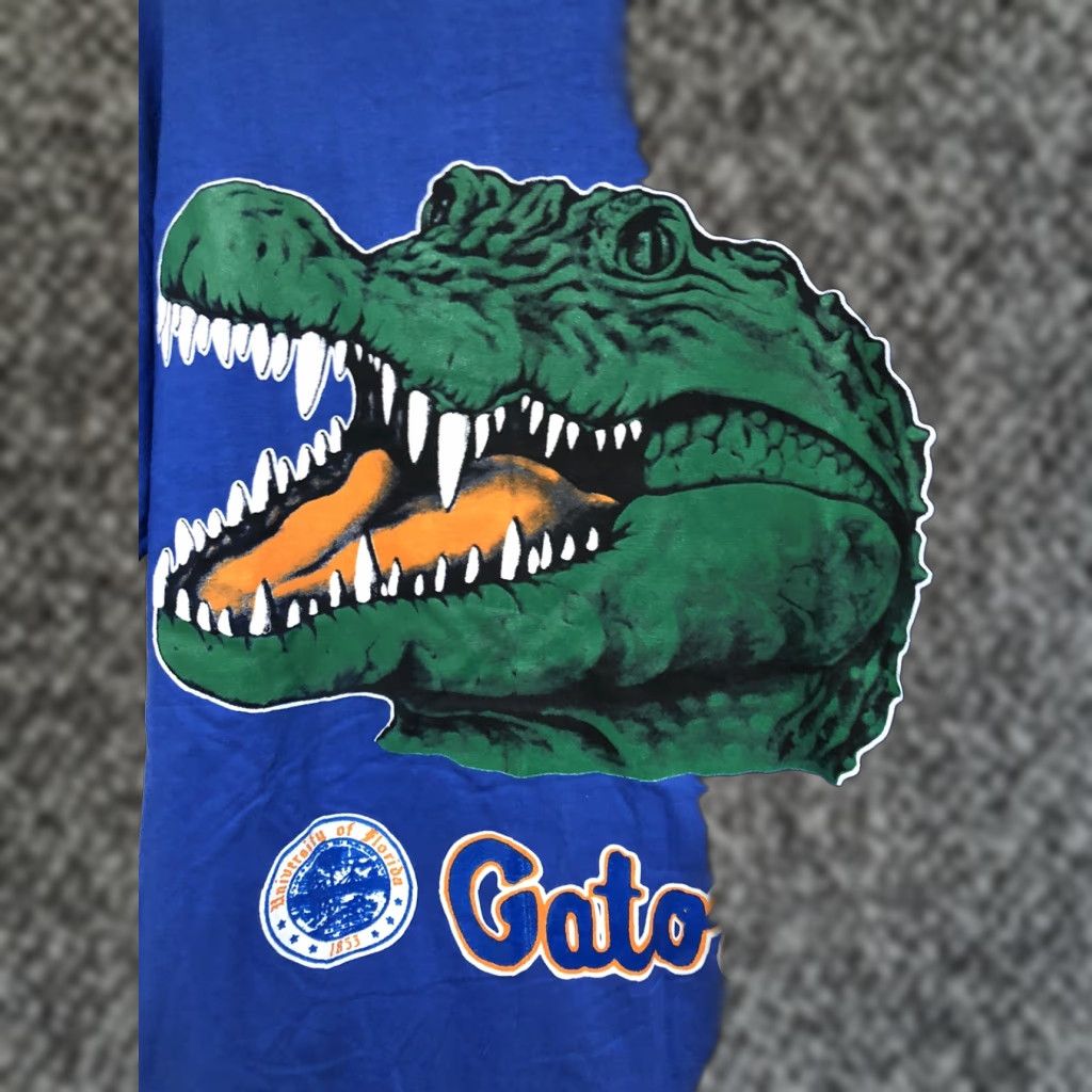 Vintage VINTAGE Florida Gators T-Shirt XL Crew Neck Short Sleeve Double-Sided Logo 90s College University Gator Men Size US XL / EU 56 / 4 - 1 Thumbnail
