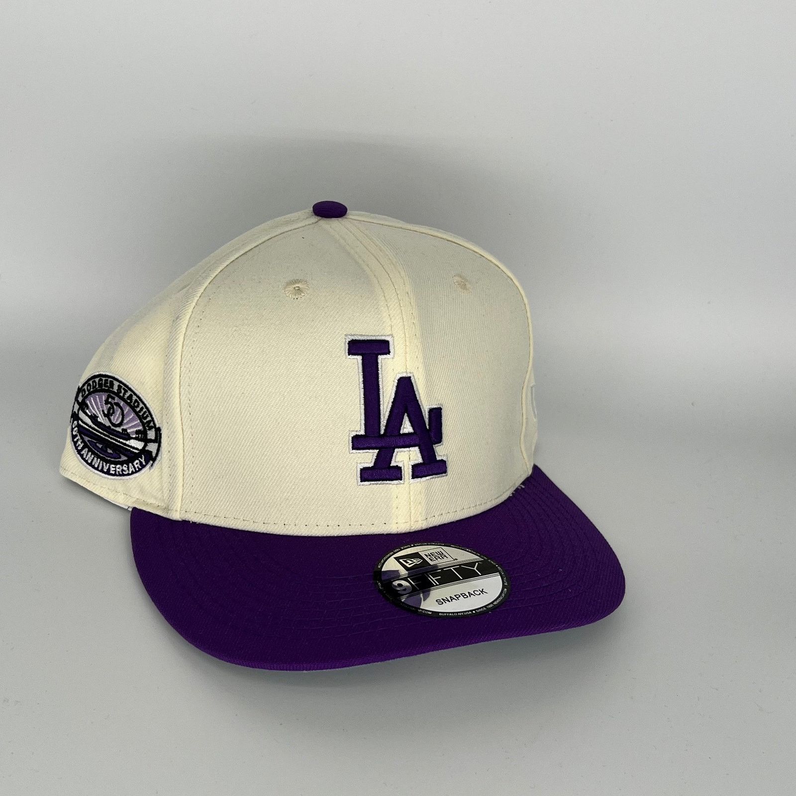 New Era White Purple Los Angeles Dodgers 50th Anniversary New Era Size ONE SIZE - 1 Thumbnail