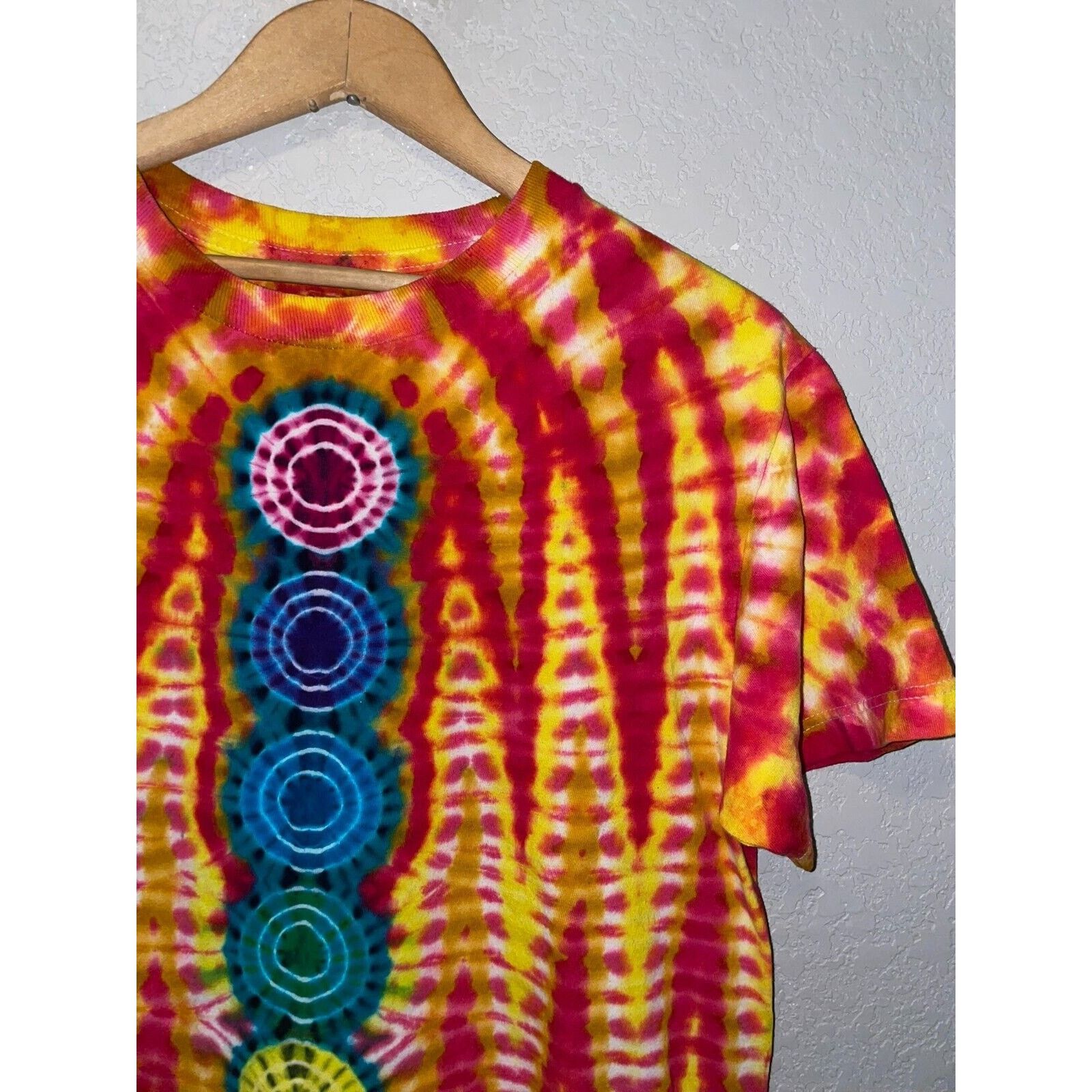 Other Y2K Tye Dye Circles Circle Multicolor Shirt Tee Short Sleeve Size US M / EU 48-50 / 2 - 3 Thumbnail
