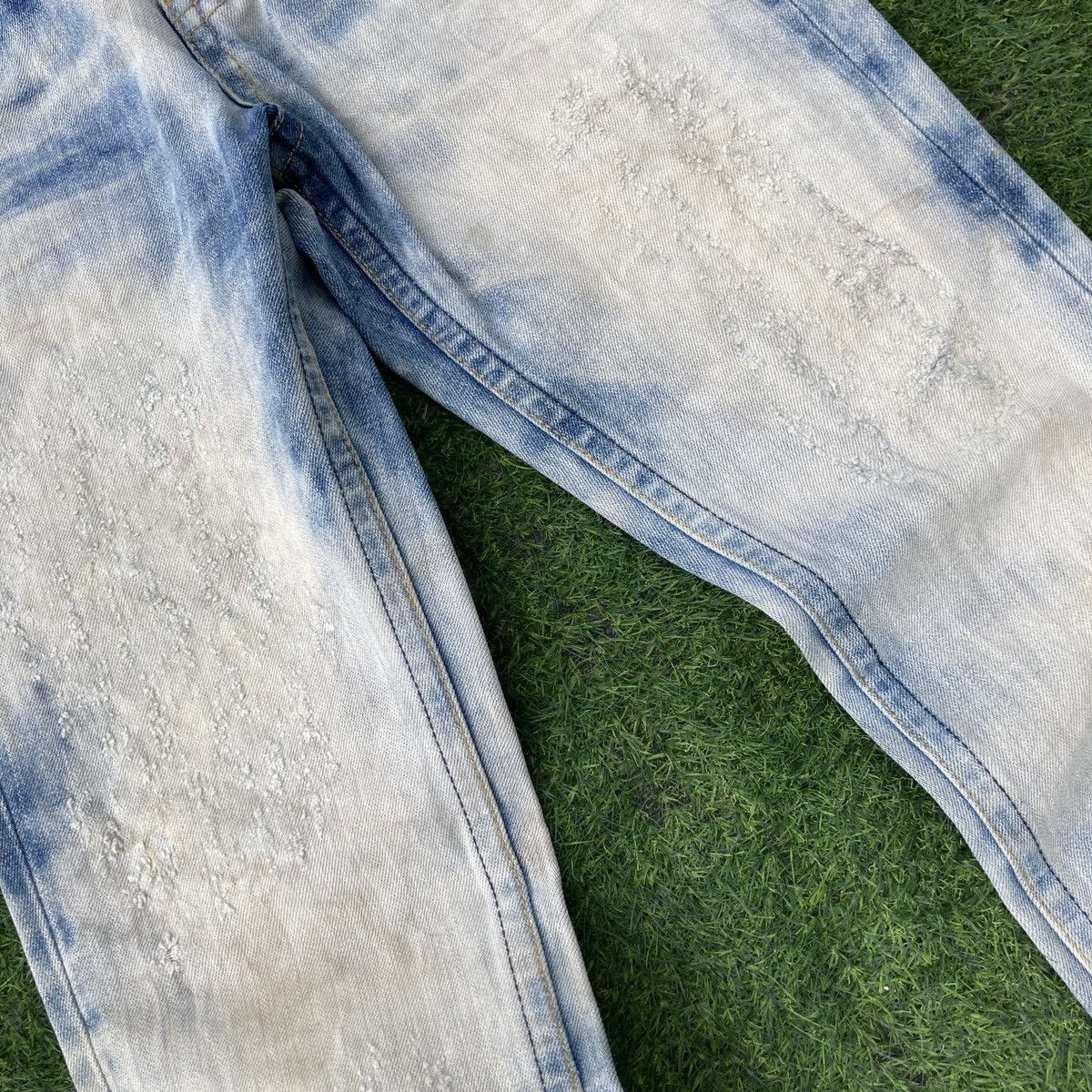 If Six Was Nine × Japanese Brand HOTCHKISS DENIM FLARED DISTRESSED JEANS Size US 28 / EU 44 - 4 Thumbnail