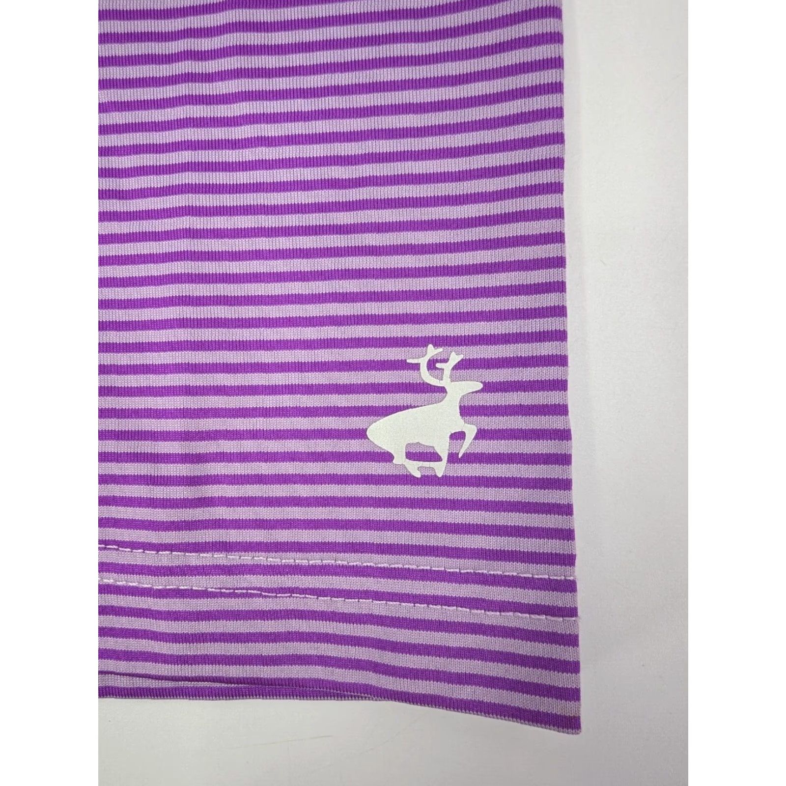 Vintage Michel Rouen Performance Polo Shirt Men XL Purple Stripe Golf Stretch Size US XL / EU 56 / 4 - 2 Thumbnail