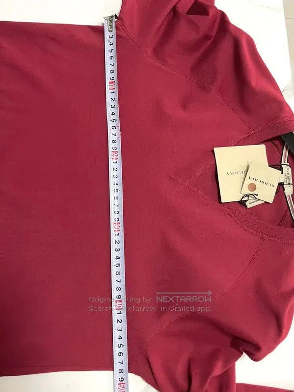 Burberry Burberry Red Cotton Long Sleeve Tee Shirt. Size US M / EU 48-50 / 2 - 8 Thumbnail