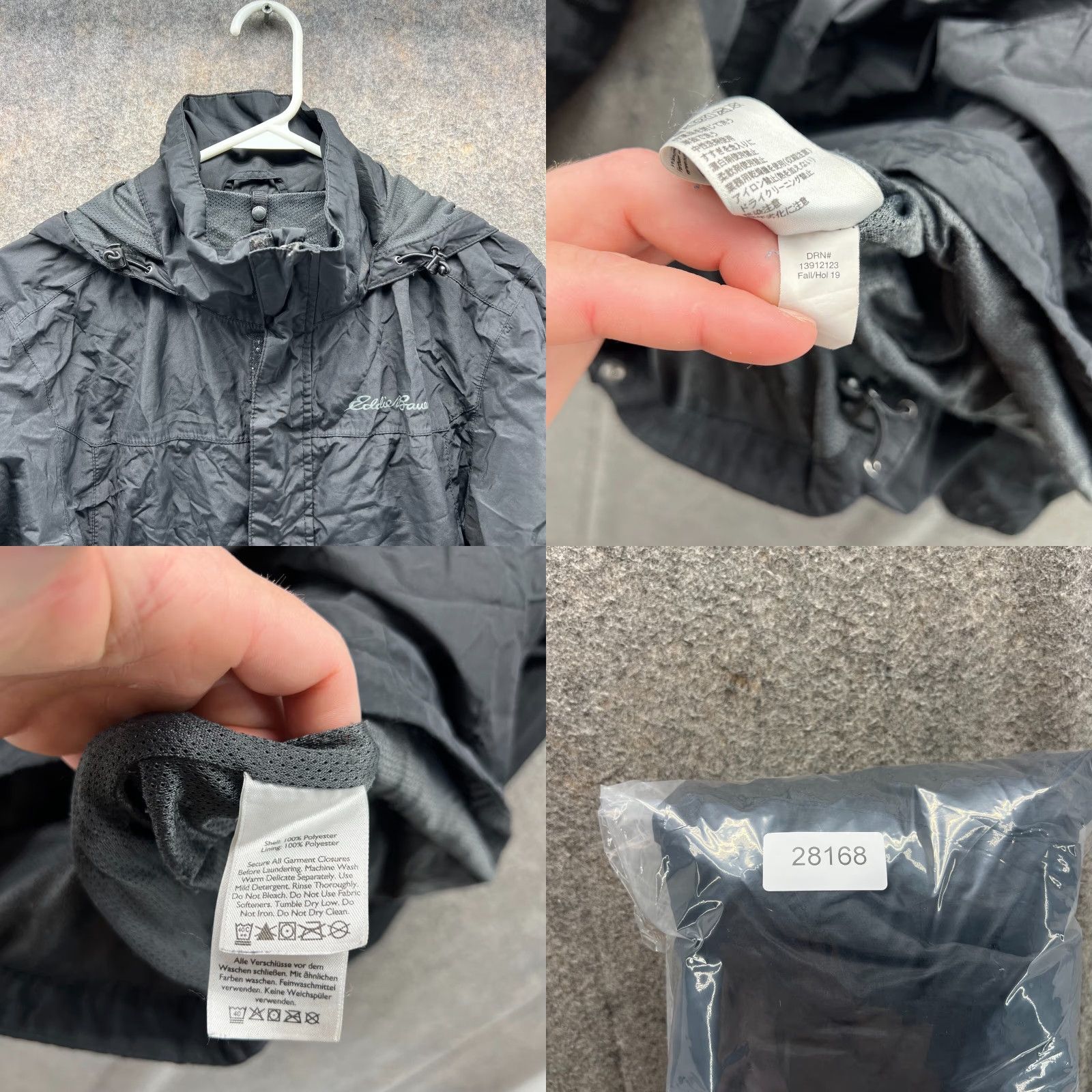 Eddie Bauer VINTAGE Eddie Bauer Jacket Mens Small Black Windbreaker Hooded WeatherEdge Rain Vintage Size US S / EU 44-46 / 1 - 9 Thumbnail