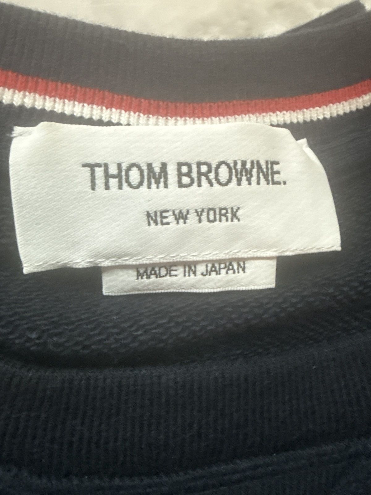 Thom Browne Thom Browne Navy Blue Cotton Crewneck Sweatshirt Size US XL / EU 56 / 4 - 3 Thumbnail