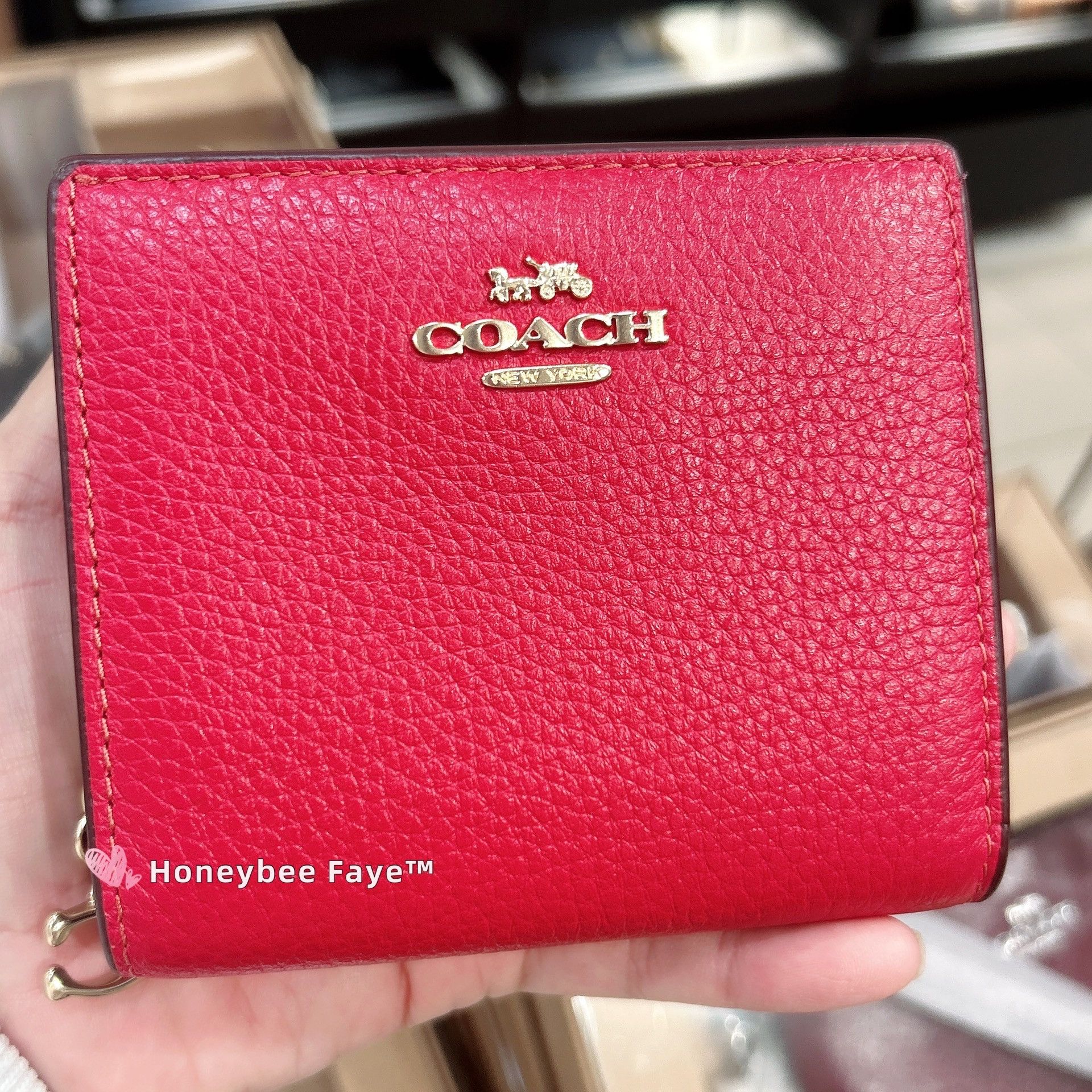 Snap Wallet C2862 Gold/True Red