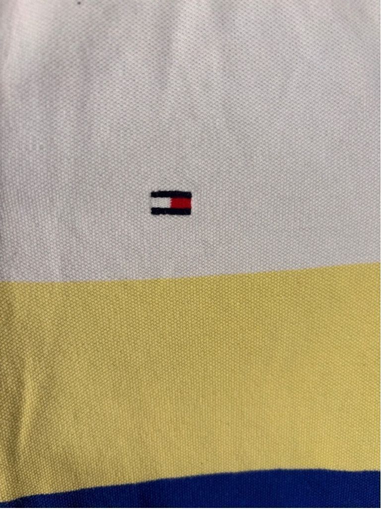 Tommy Hilfiger Women's Tommy Hilfiger Polo Shirt XS White Yellow Blue Size US L / EU 52-54 / 3 - 6 Thumbnail