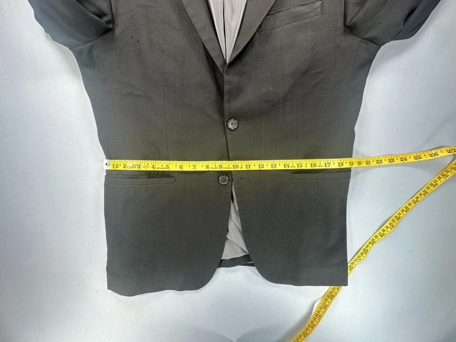 Designer Zara Man Men's 42 Gray Suits Collection 2016 Suit Jacket Size 42R - 4 Thumbnail