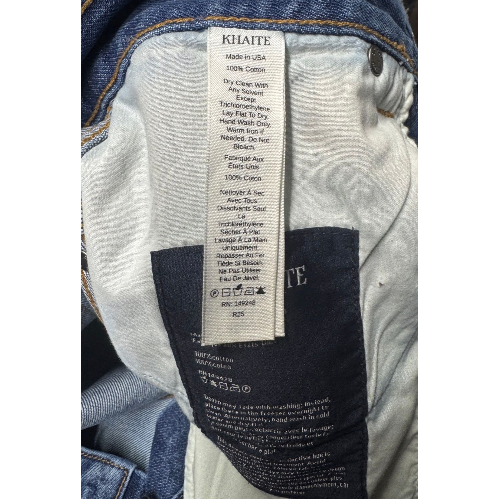 KHAITE Khaite Blue Straight Fit Jeans - Size W26/M Size 26" / US 2 / IT 38 - 6 Thumbnail