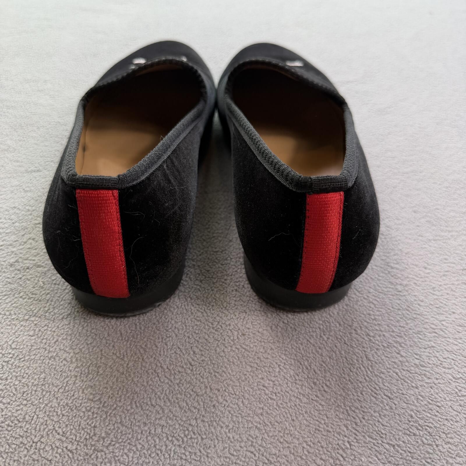 Del Toro Del Toro Black Velvet Skull Embroidered Slippers Loafers Men Size US 8 / EU 41 - 8 Thumbnail
