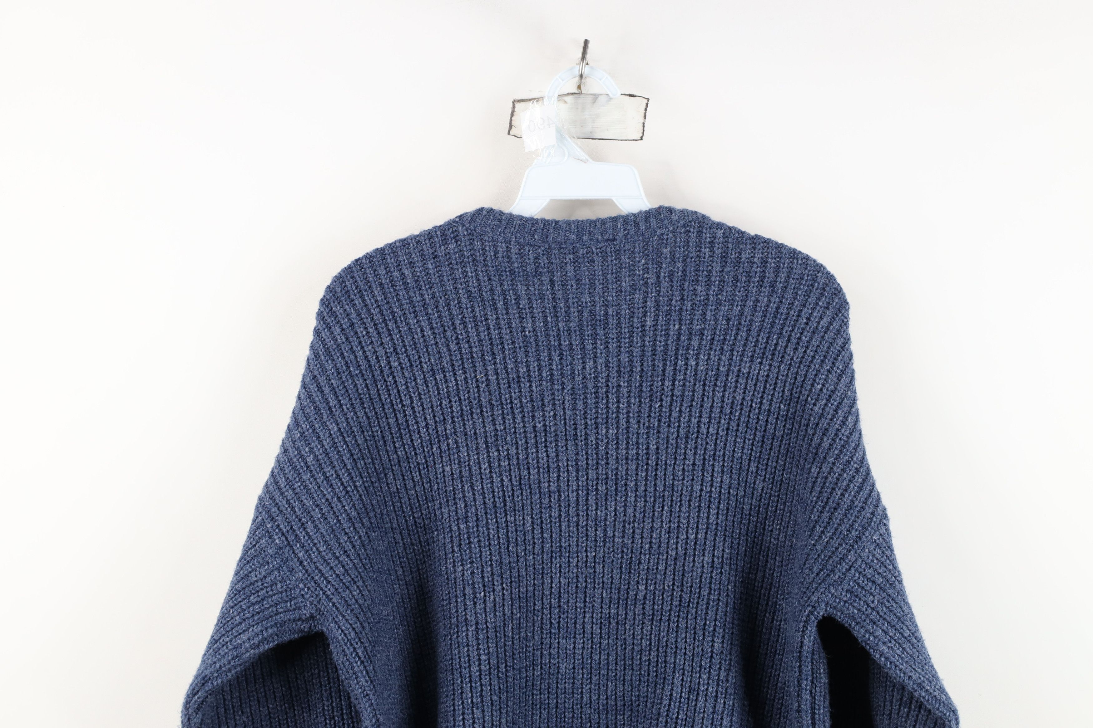 Vintage Vintage 90s Streetwear Blank Chunky Ribbed Knit Sweater USA Size US S / EU 44-46 / 1 - 9 Thumbnail