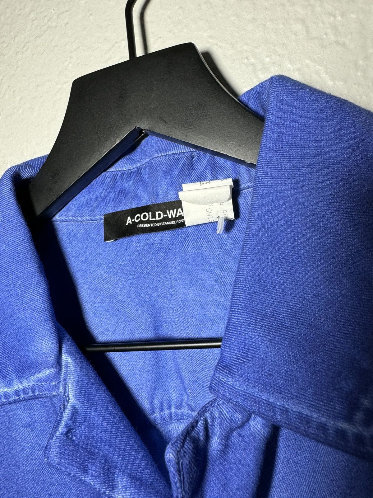 A-COLD-WALL* × Samuel Ross A Cold Wall Button Down Shirt Blue Faded Oversized Pockets Size US M / EU 48-50 / 2 - 7 Thumbnail