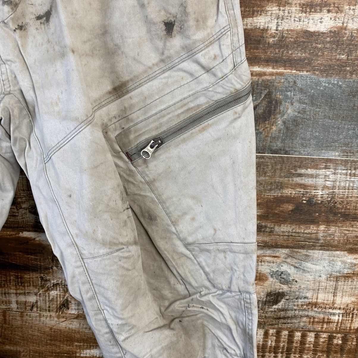 Japanese Brand DL Xebec White thrased dirty Cargo Multipocket Pants #C777 Size US 33 - 10 Thumbnail