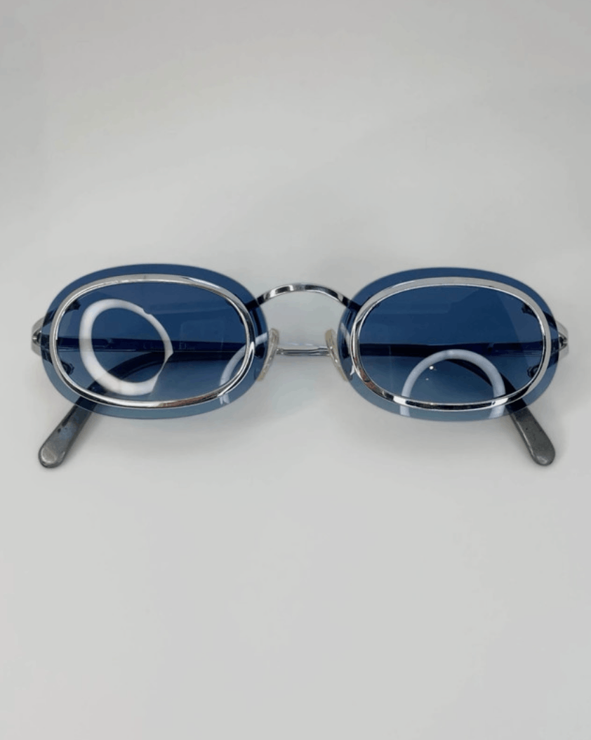 Christian Dior Monsieur × Dior × Vintage DIOR Sunglasses Pop Rectangle Wrap Straps Logo RI1018 Size ONE SIZE - 1 Thumbnail