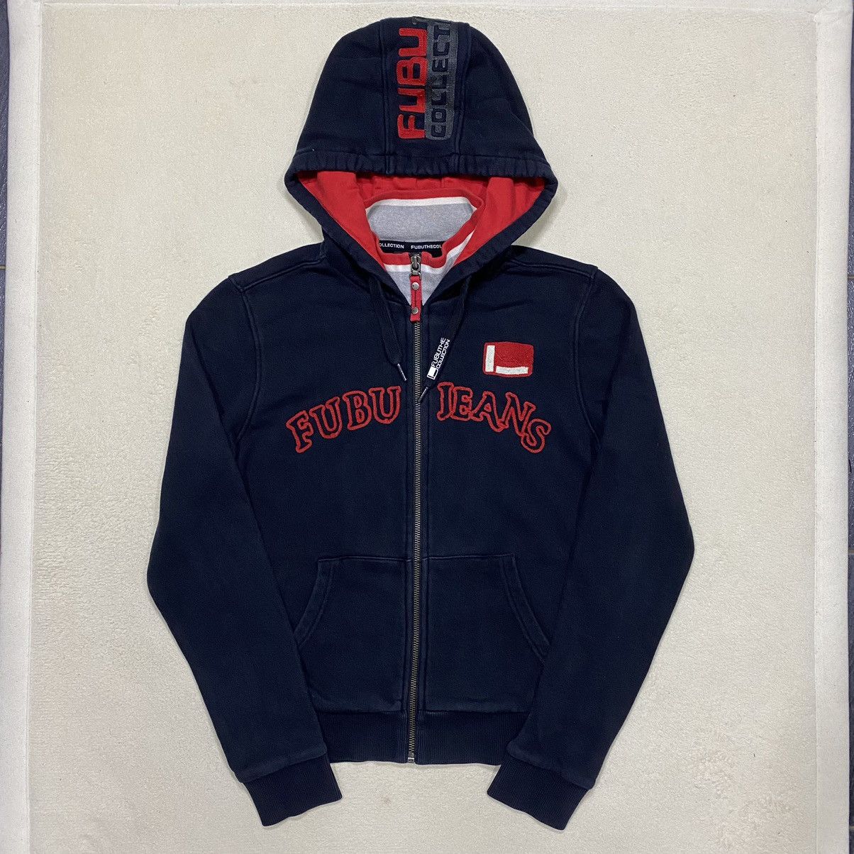 Fubu × Japanese Brand FUBU Embroidered Spellout Zipper Hoodie Size US XS / EU 42 / 0 - 1 Thumbnail