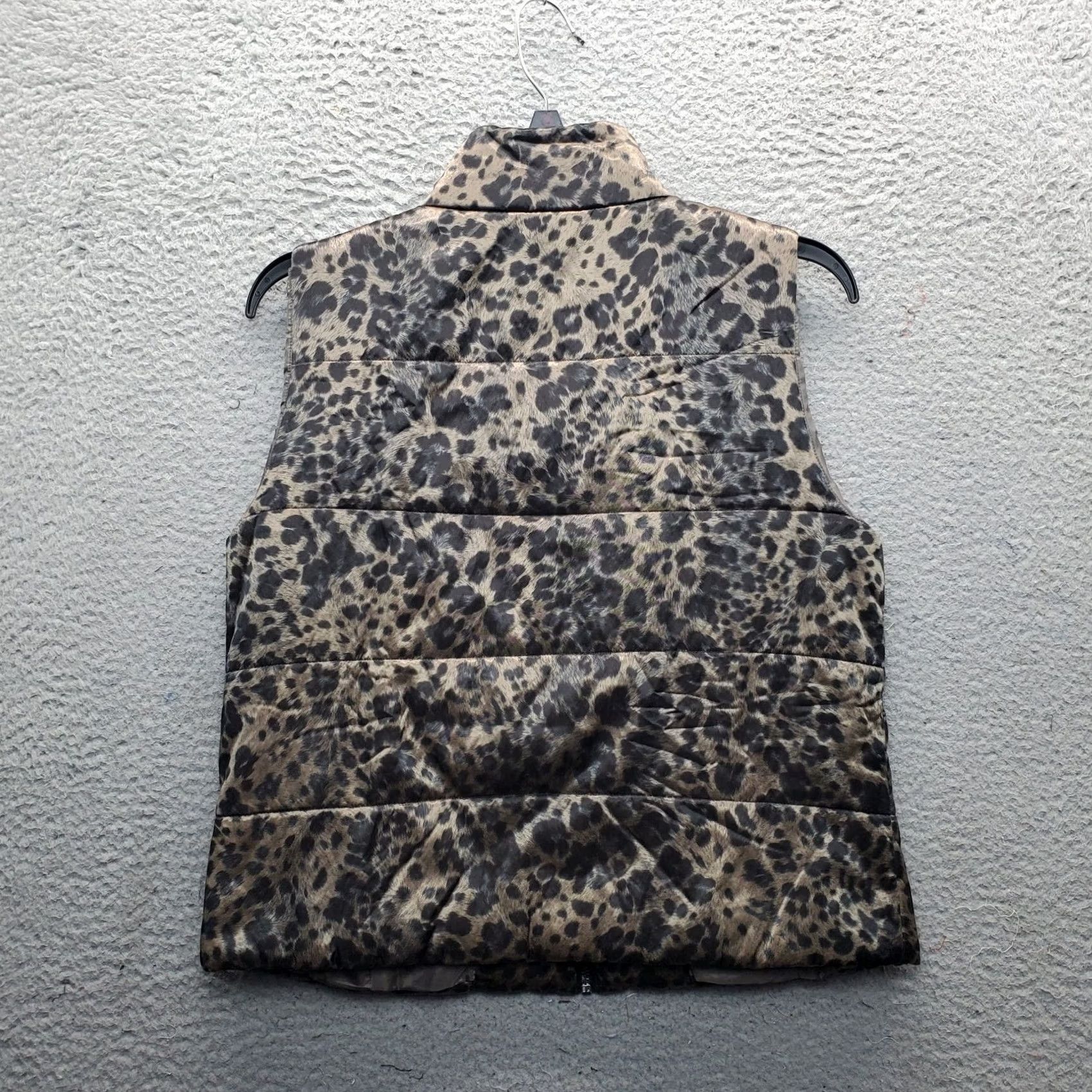 Kenneth Cole Kenneth Cole Puffer Vest Womens Petites S Multi Cheetah Print Sleeveless Full Zip - Womens Size PS Vest Size S / US 4 / IT 40 - 2 Thumbnail