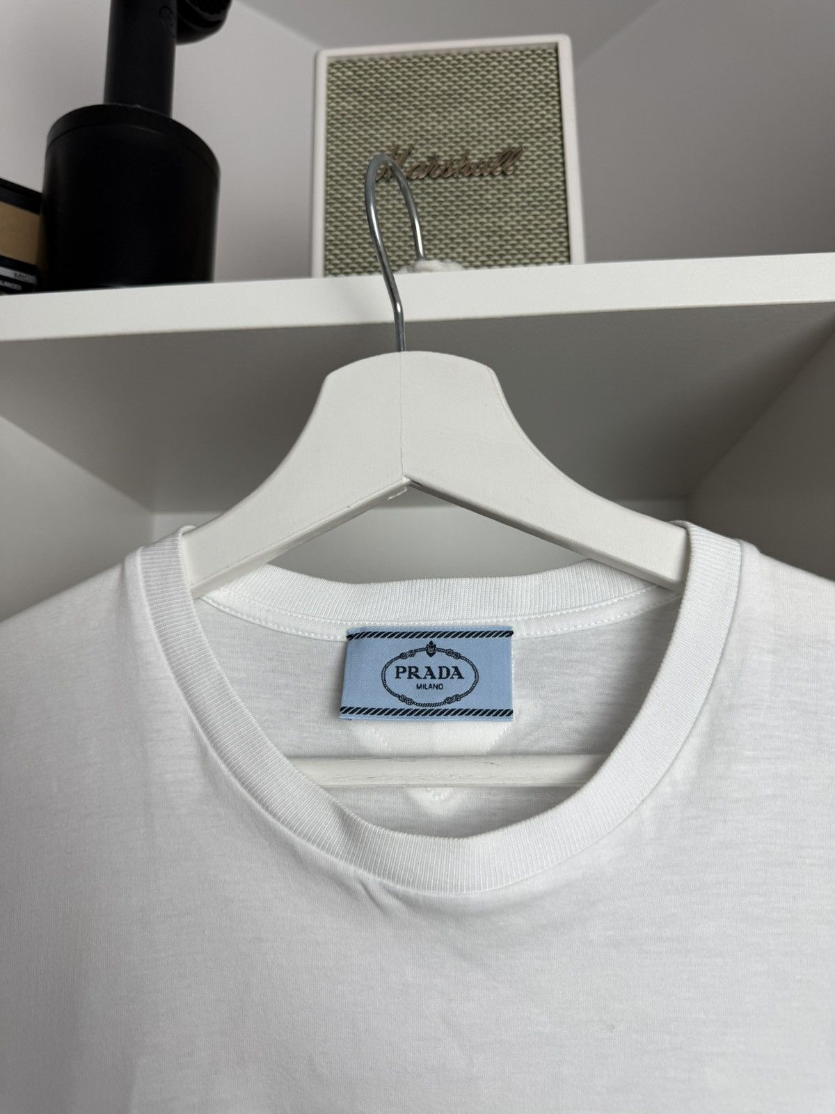 Designer × Prada Prada basic white short sleeve t-shirt tee M designer casual Size M / US 6-8 / IT 42-44 - 3 Thumbnail