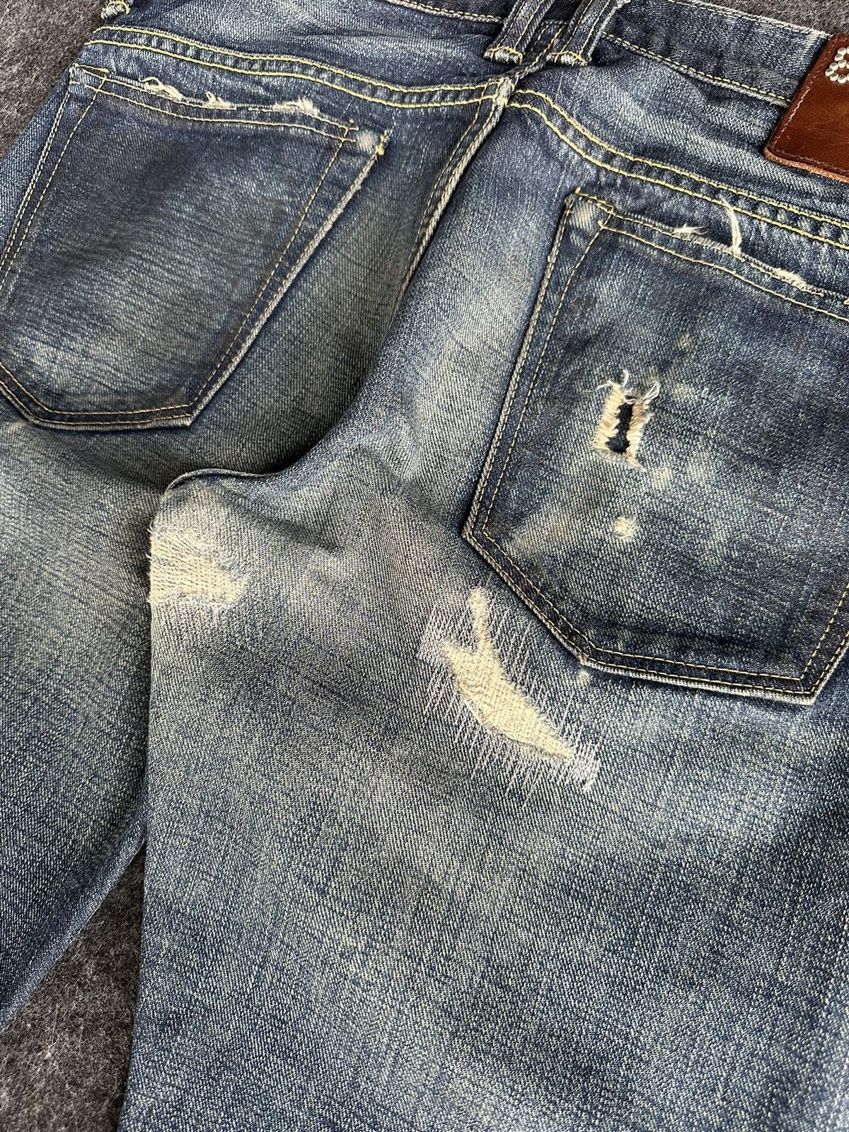 TMT 💥 Rare TMT Japan 8th Anniversary Washed Vintage Denim D483 Size US 32 / EU 48 - 7 Thumbnail