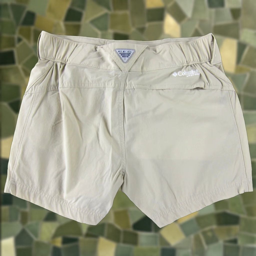 Vintage Columbia PFG Nylon Stretch Beige Brown Lightweight Hike Travel Packable Shorts S Women Beige Nylon Stretch Lightweight Hiking 4 Size 28" / US 6 / IT 42 - 1 Thumbnail