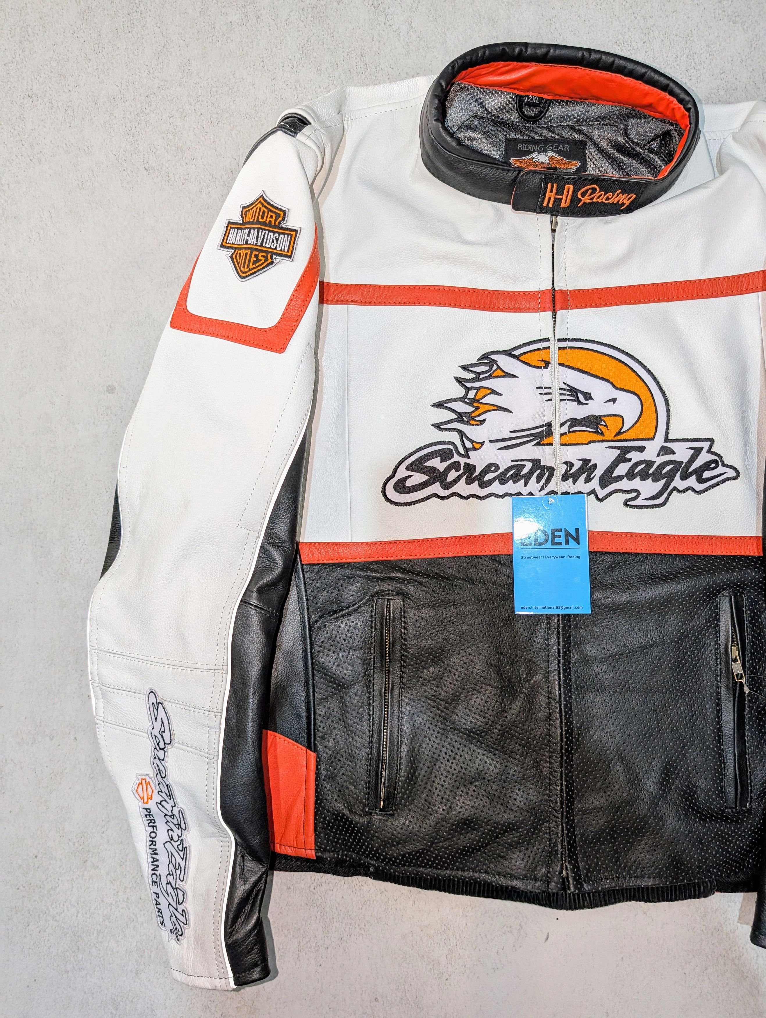Harley Davidson Harley Davidson Leather Racing Jacket Rare Motorcycle wear Size US M / EU 48-50 / 2 - 2 Thumbnail