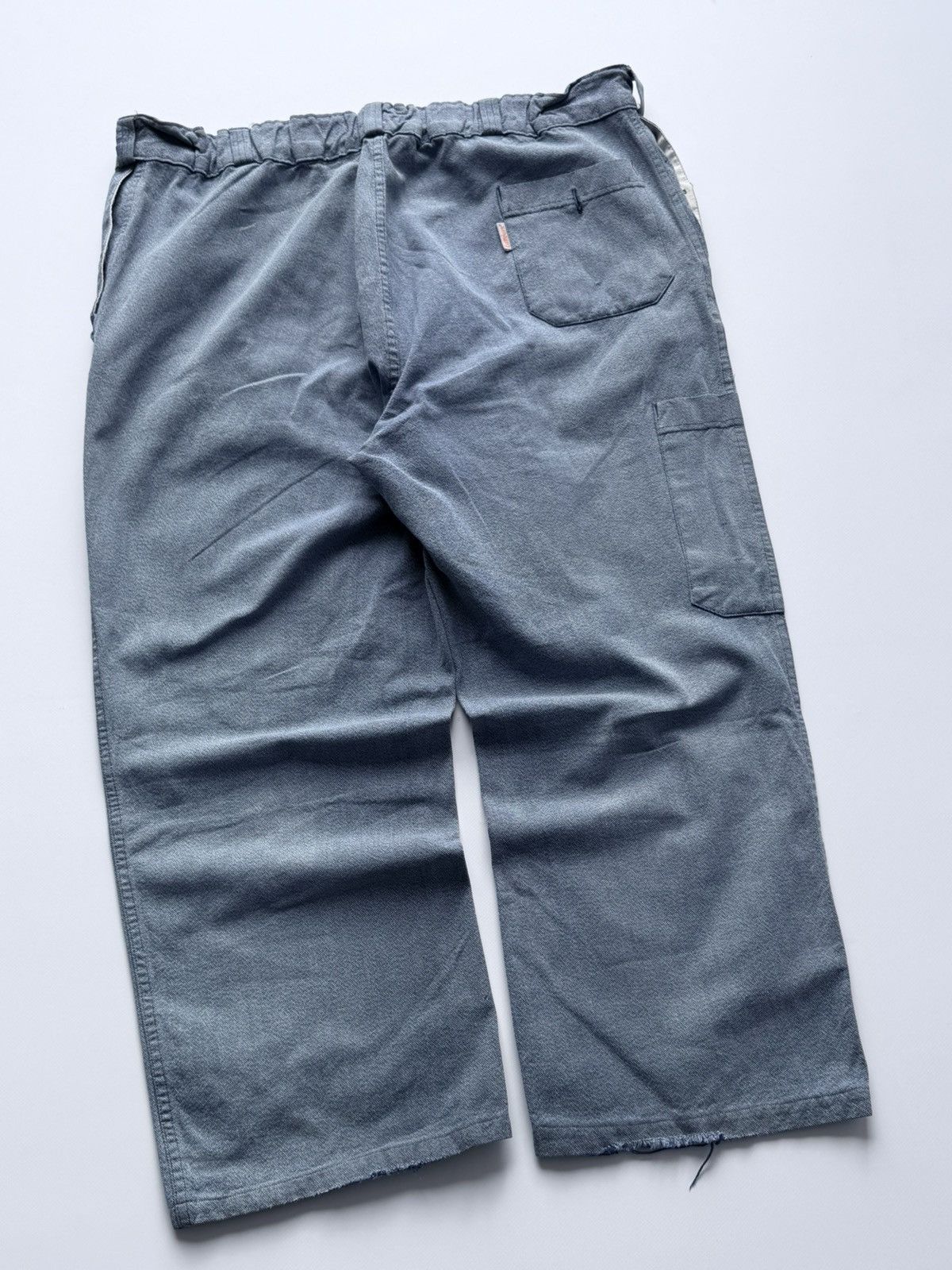 Vetra Vintage 80s French Denim Patchwork Distressed Work Pants Size US 36 / EU 52 - 7 Thumbnail