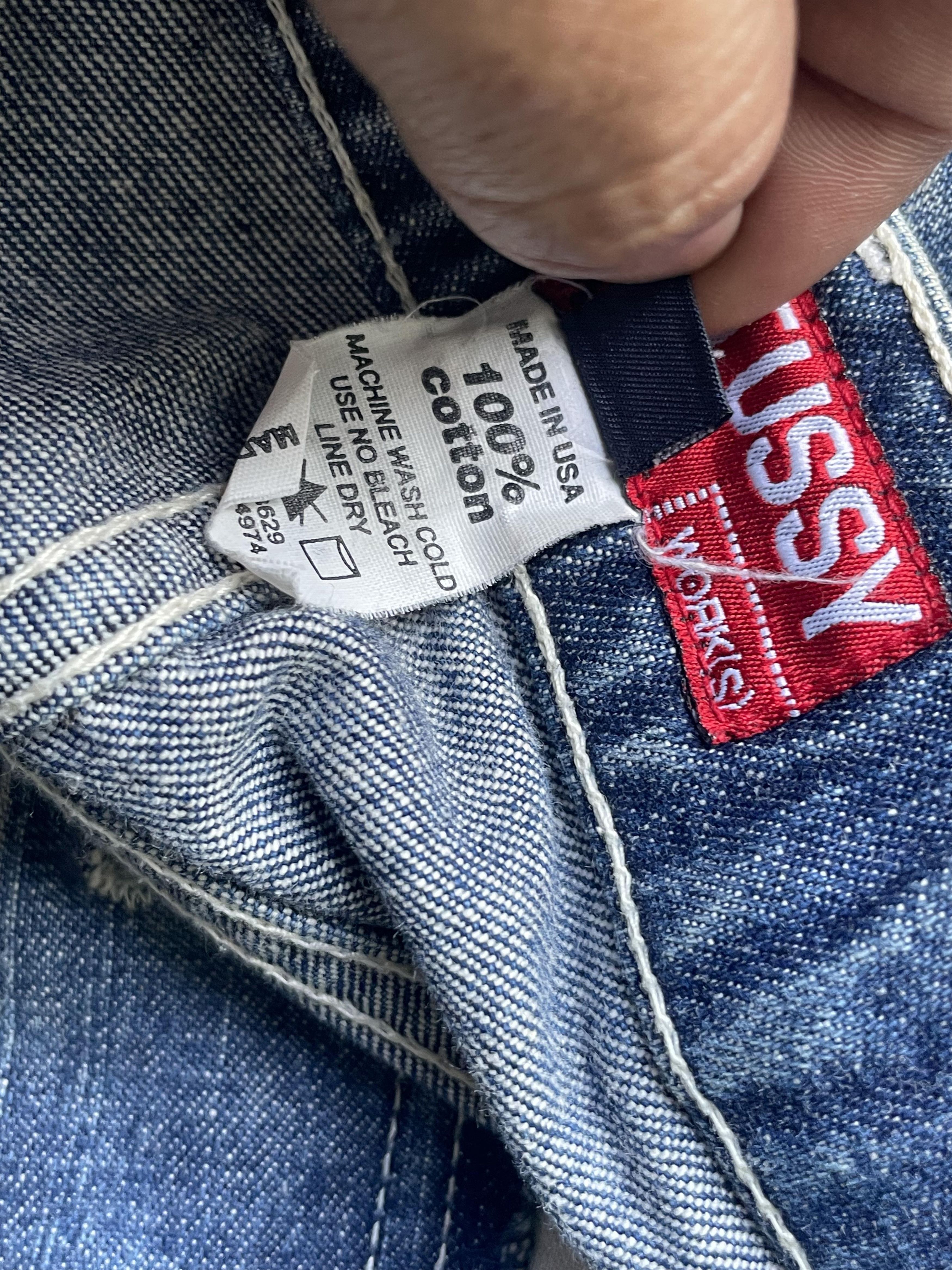 Stussy A/W Vintage Stussy Works Distresed Denim Size US 33 - 8 Thumbnail