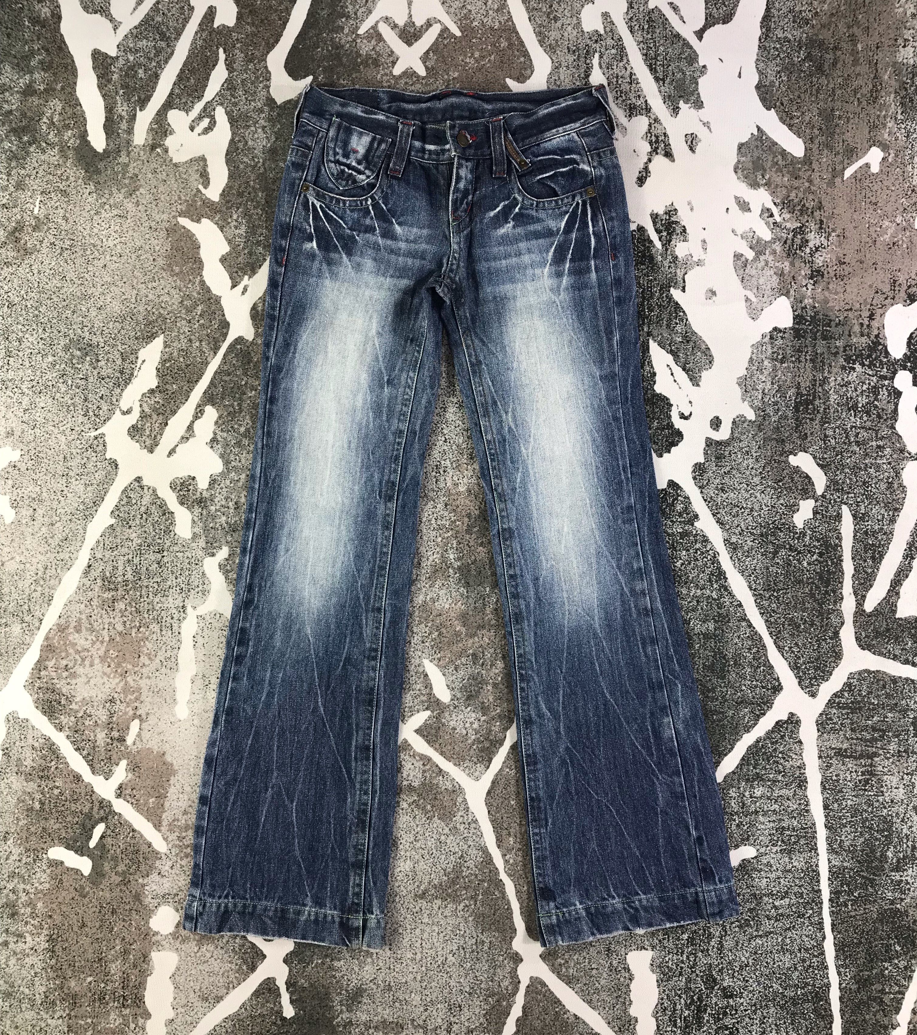 Riche Glamour Jeans Faded Blue Flare Denim KJ1677