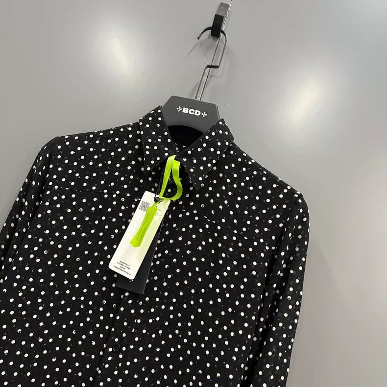 Saint Laurent Paris Saint Laurent Polka Dot Embroidered Shirt-2508 Size US M / EU 48-50 / 2 - 3 Thumbnail