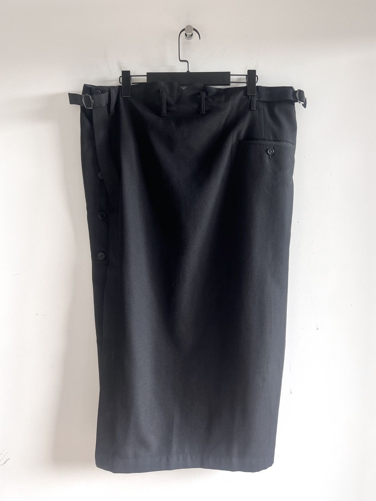 Yohji Yamamoto Yohji Yamamoto Pour Homme W/GABARDINE RIGHT SIDE VENTS SKIRT Size US 32 / EU 48 - 15 Thumbnail