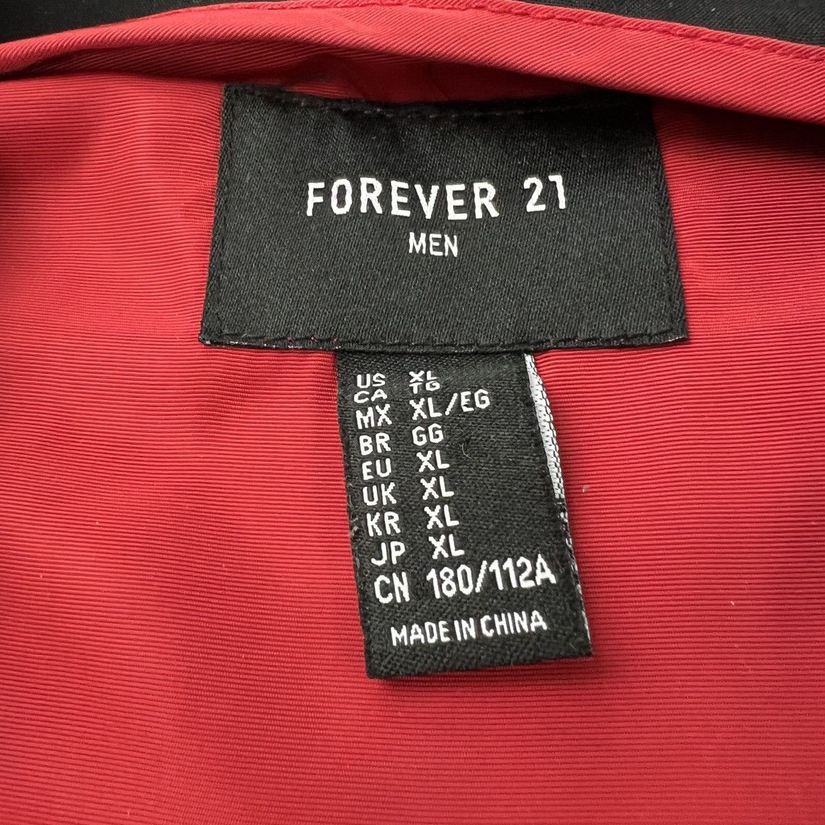 Forever 21 HARD TIMES red half zip hoodie Size US XL / EU 56 / 4 - 8 Thumbnail