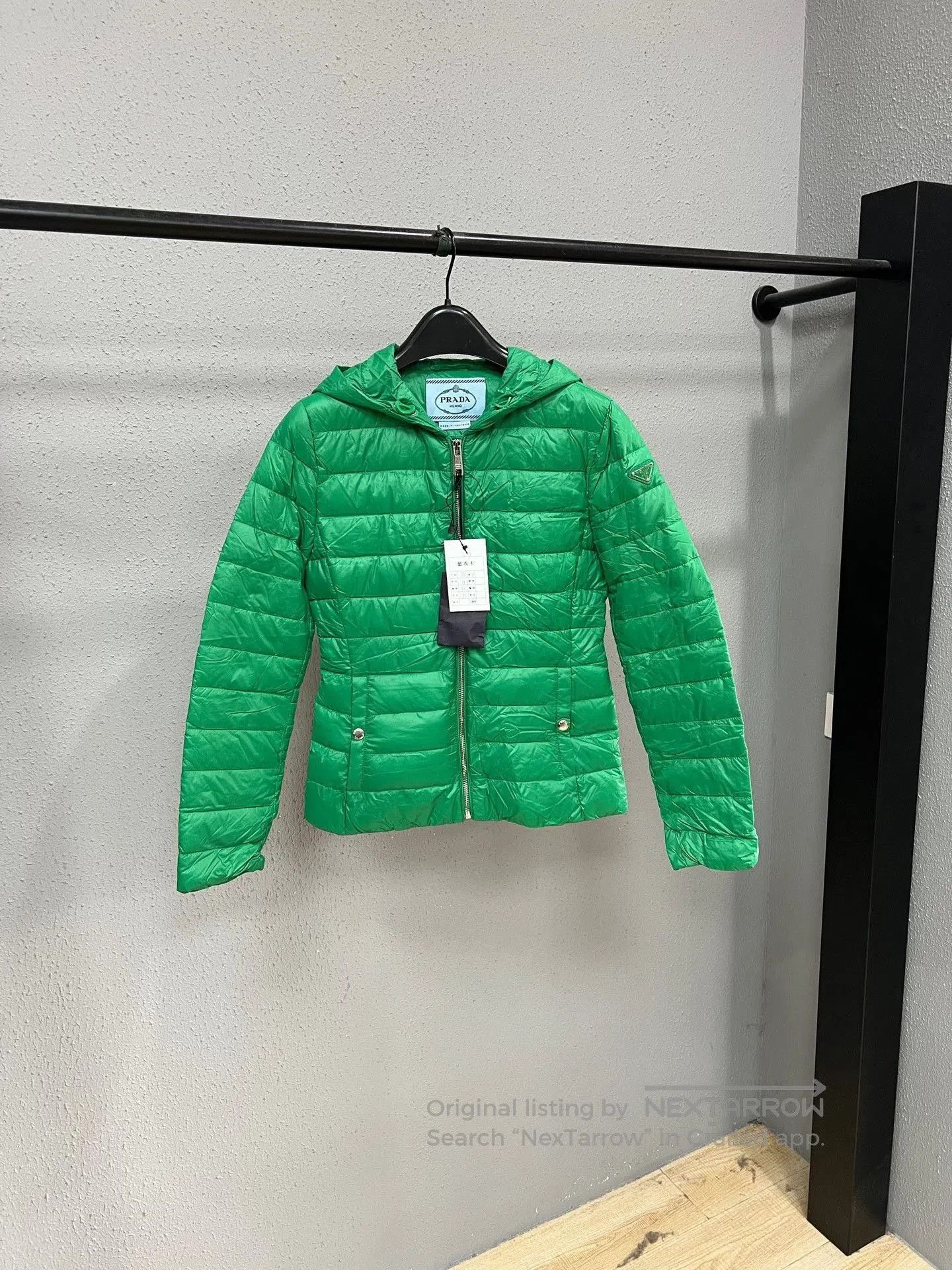 Prada Prada Green Triangle Logo Down Jacket. Size S / US 4 / IT 40 - 1 Thumbnail