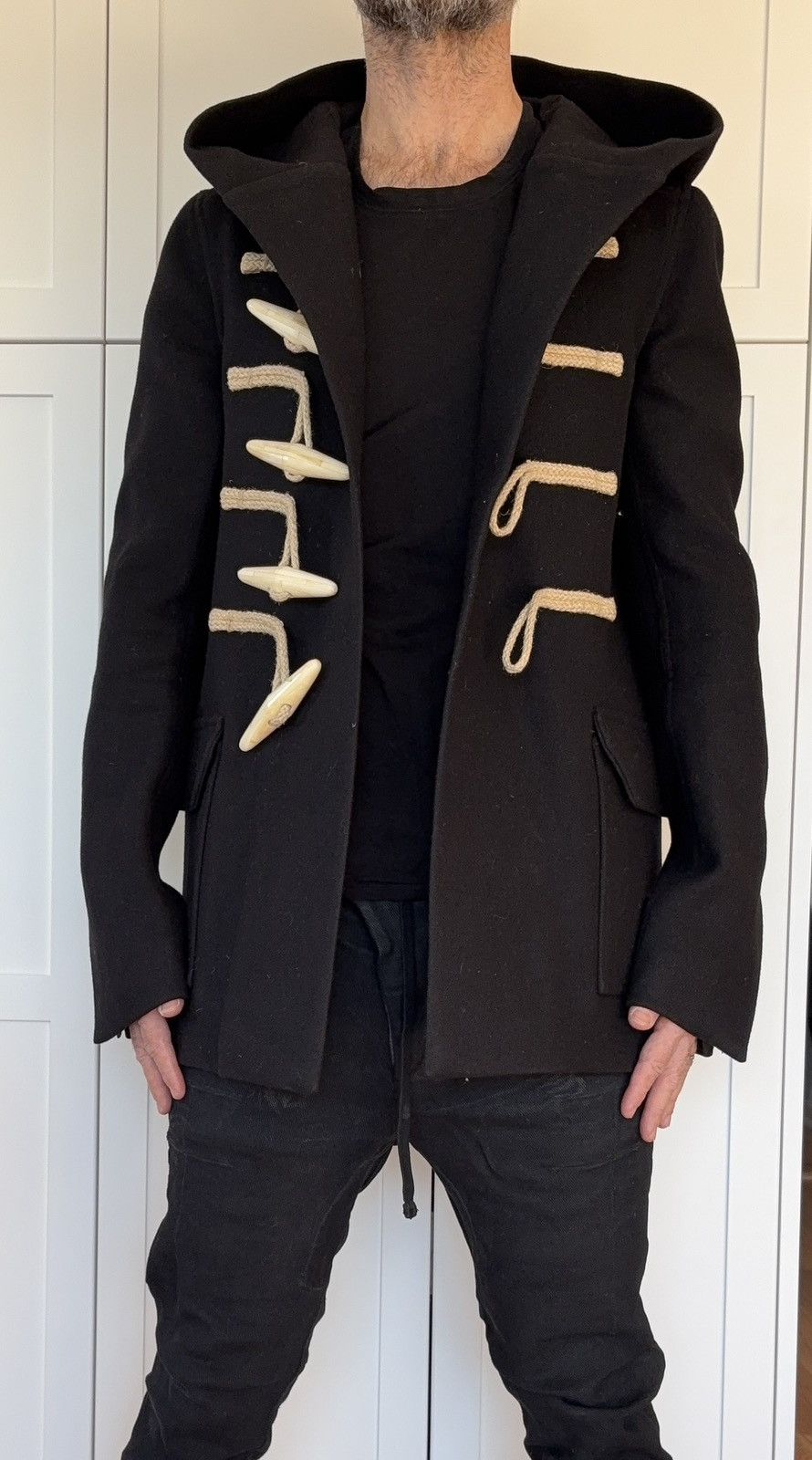 Rick Owens BNWT Toggle Hooded Duffle Coat Size US S / EU 44-46 / 1 - 2 Thumbnail